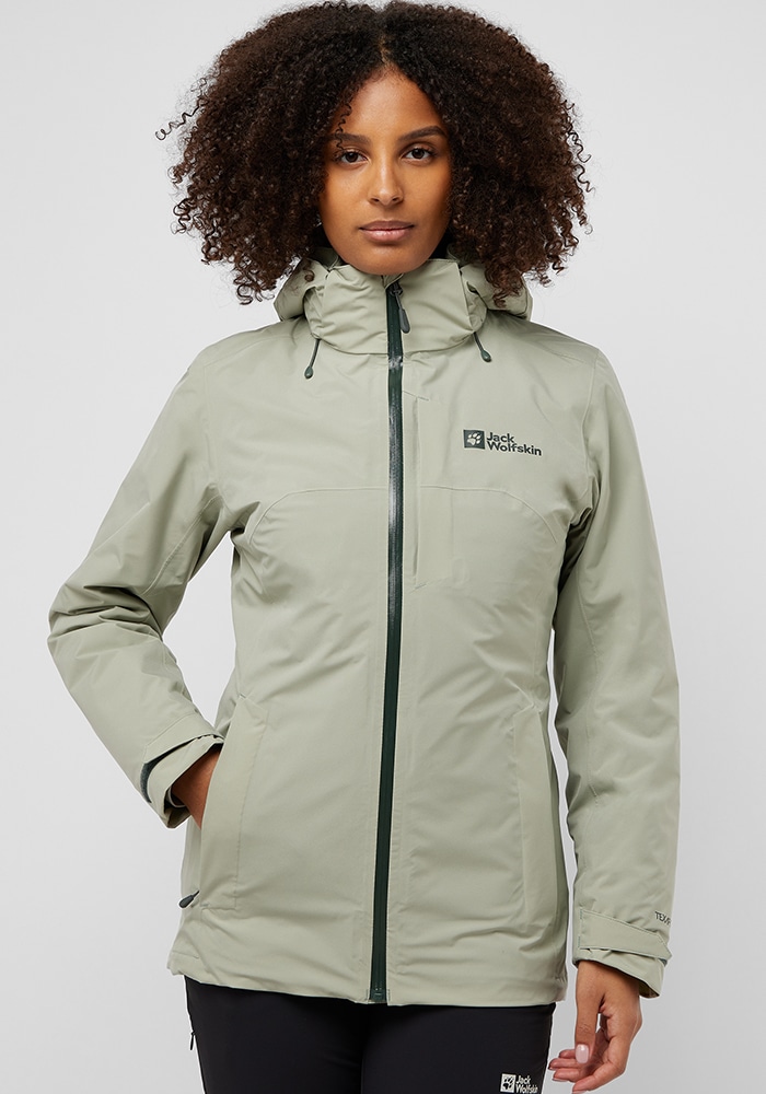 Jack Wolfskin 3-in-1-Funktionsjacke "HUNBERG 3IN1 JKT W", mit Kapuze