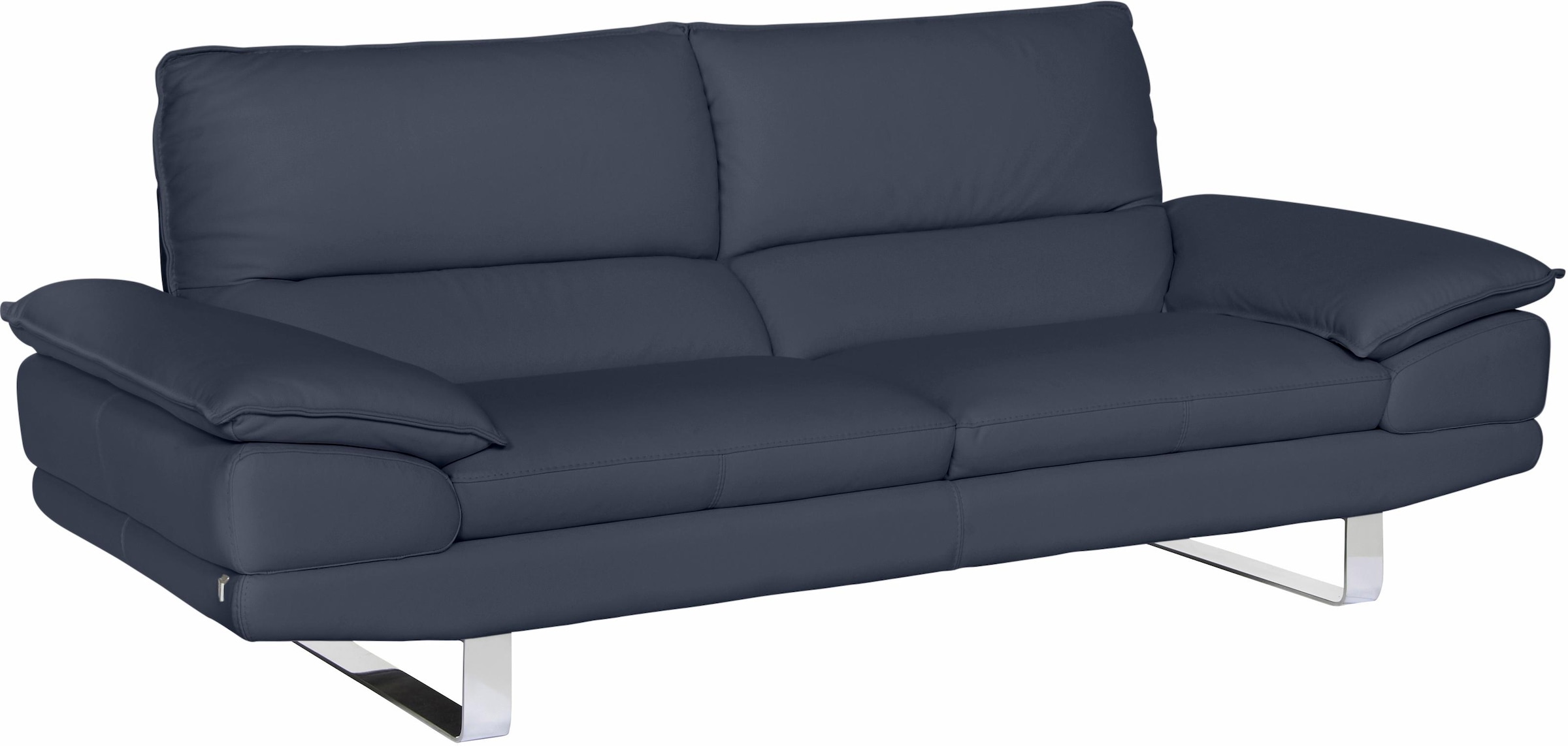 CALIA ITALIA 3-Sitzer »Dave, Sitzkomfort der Extraklasse, tolle Details«, Designsofa auf Kufenfuß, in zwei Lederqualitäten