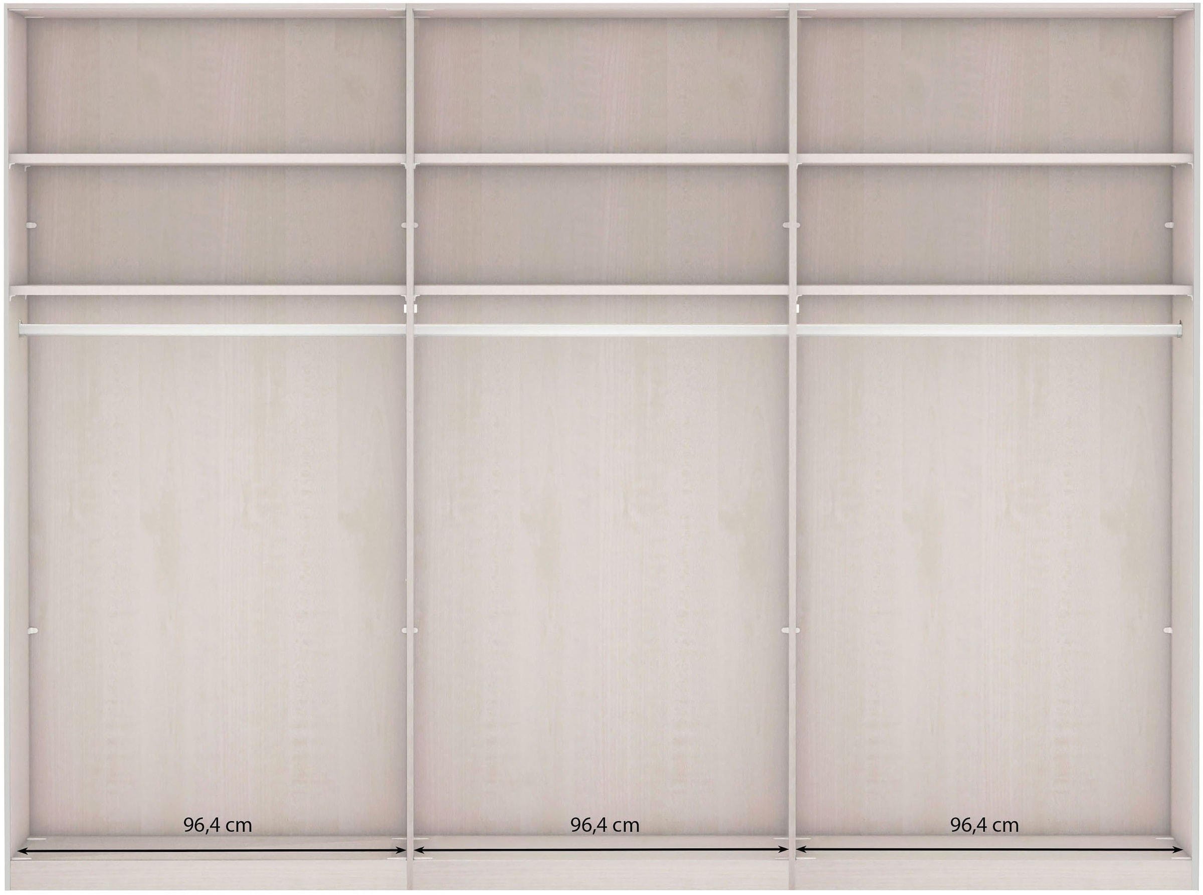 WIEMANN Schwebetürenschrank »Phoenix, Made in Germany, modernes Design, Highlight, Blickfang« Viele Farbkombinationen, in 4 Breiten und in 2 Höhen erhältlich,  maximaler Staurraum, inkl.Einlegeböden, Wäscheböden u. Dämpfer