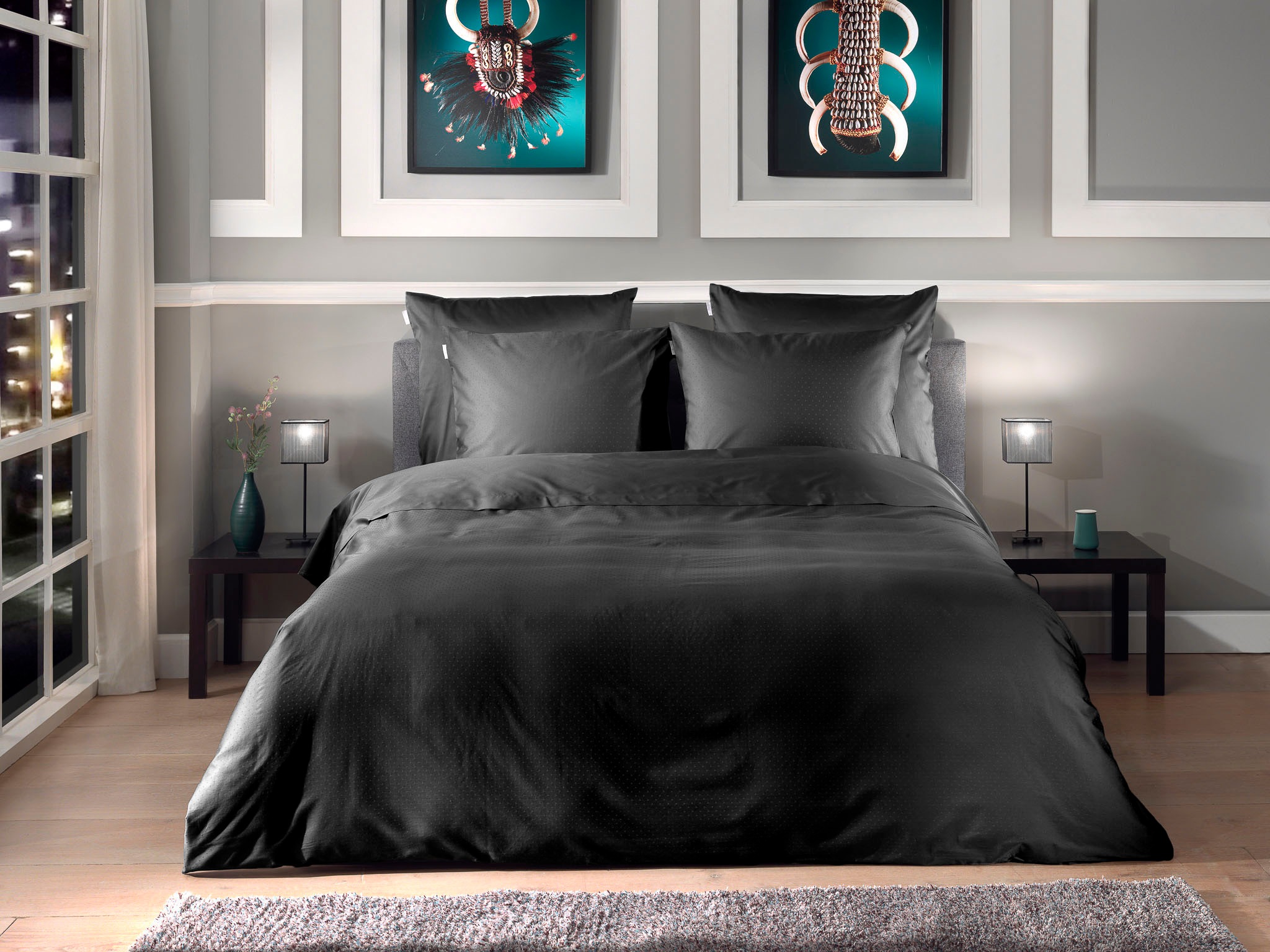 Heckett & Lane Bettwäsche "Punto" 2 Stk. gepunktet, 100% Baumwolle ab 135x2 günstig online kaufen