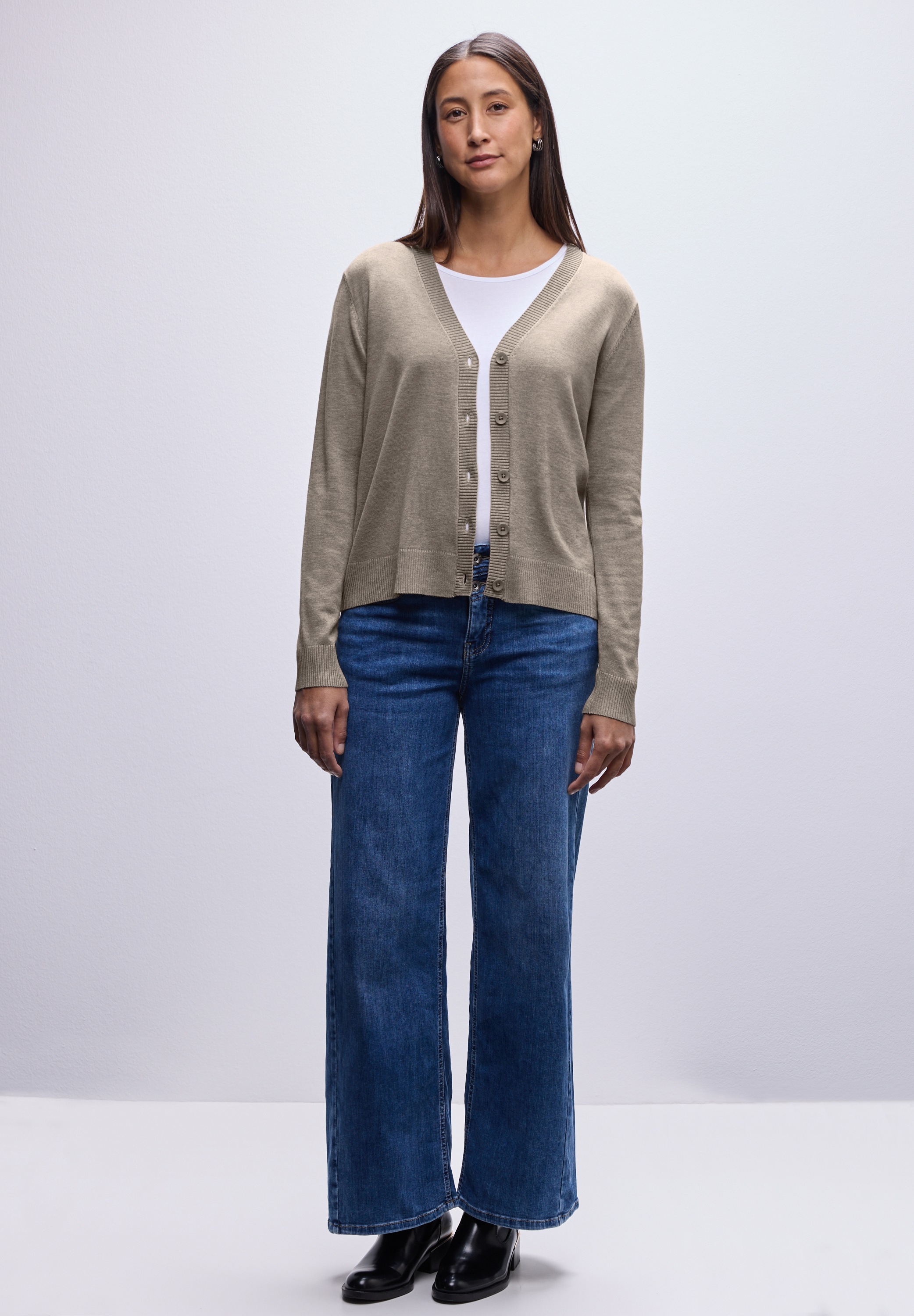 Thumbnail - STREET ONE Strickjacke mit Rippstrickdetails