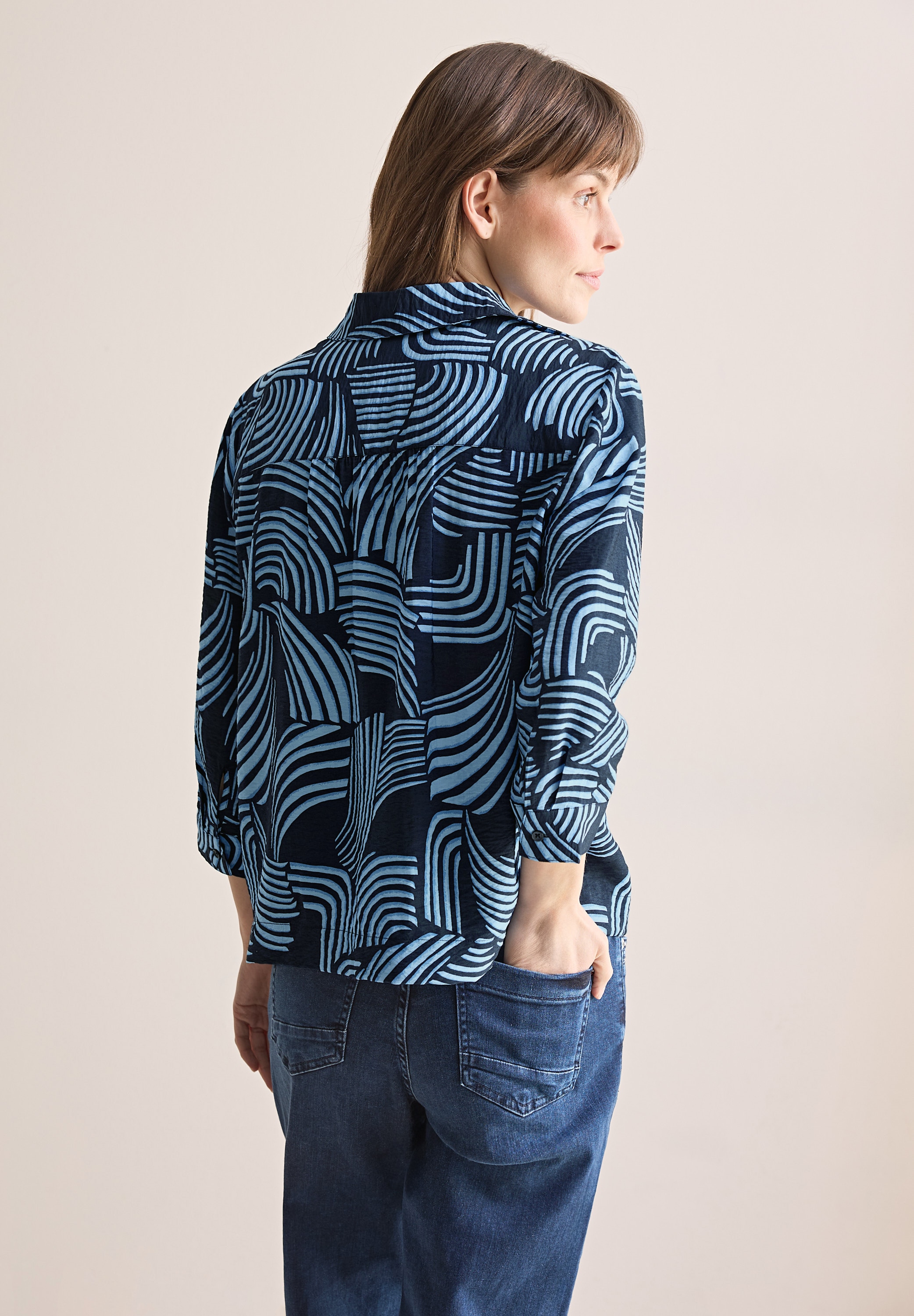 Cecil Hemdbluse, mit Seitlichen Einschlitzen am Saum