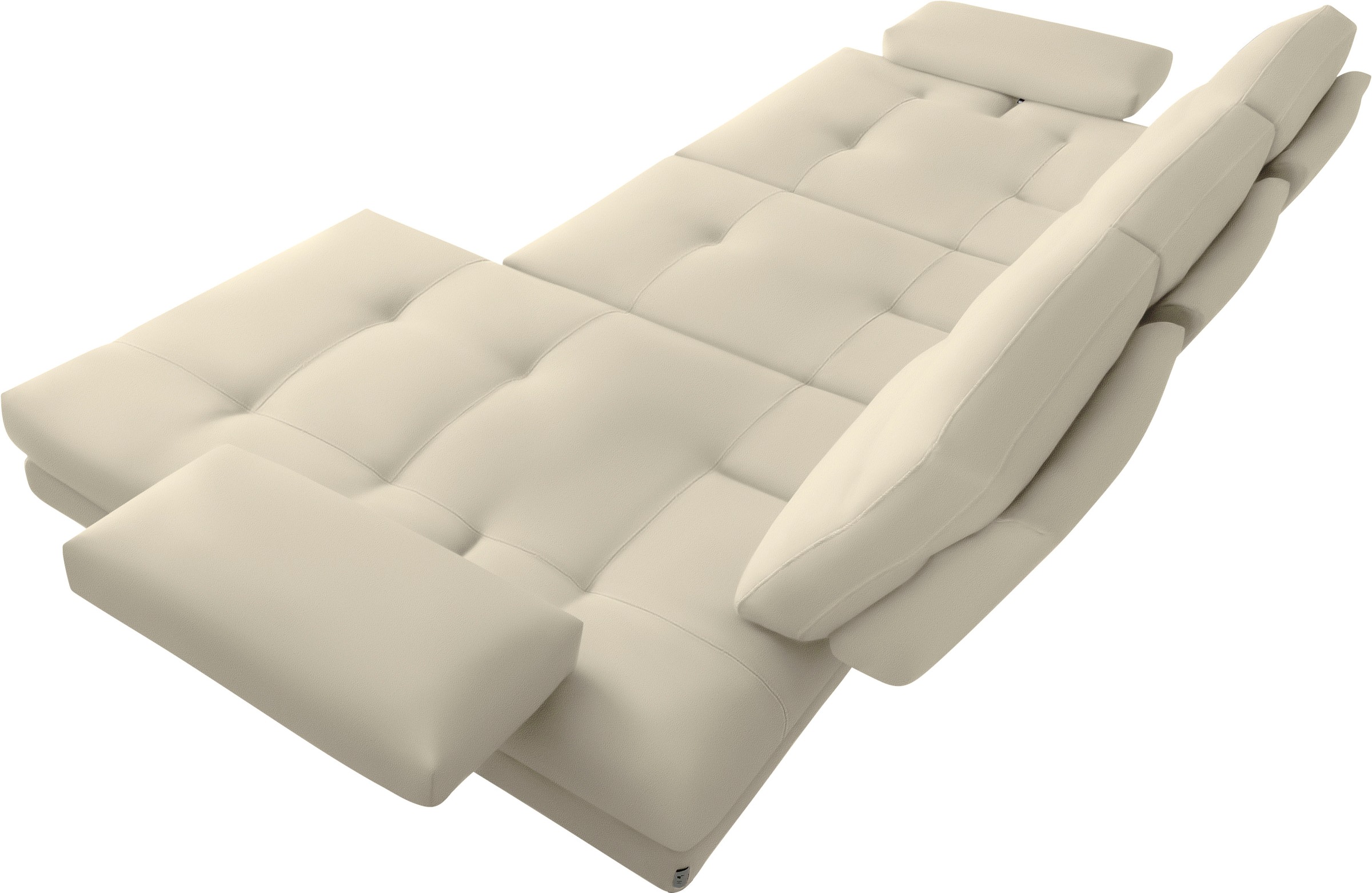 CALIA ITALIA Ecksofa »Toby Wing, L-Form, Designsofa mit sensationellem Sitzkomfort«, inklusive Sitztiefenverstellung, Füße in chrom glänzend