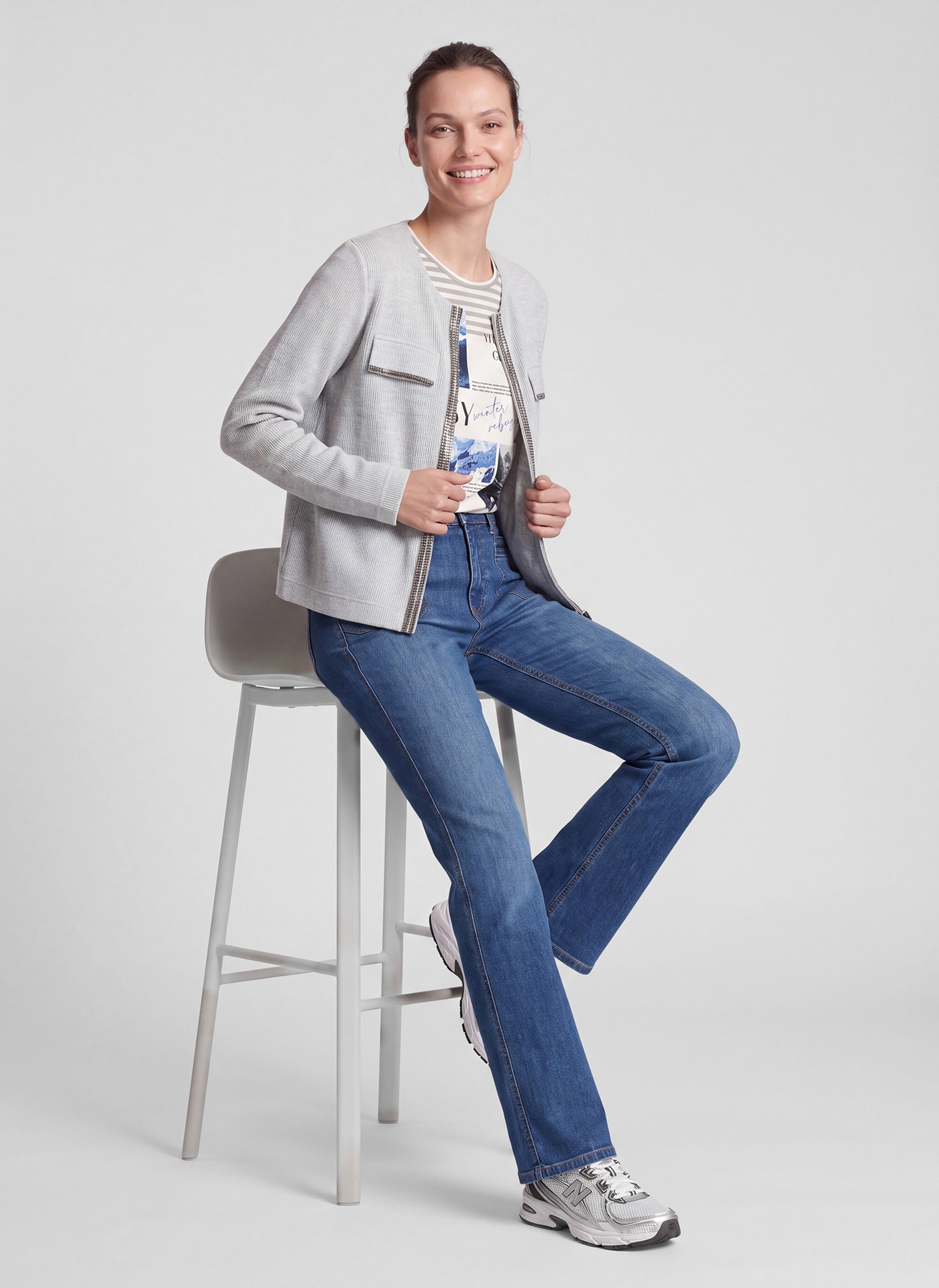 Rabe Blouson ohne Kapuze mit Reißverschluss und Glitzer-Details