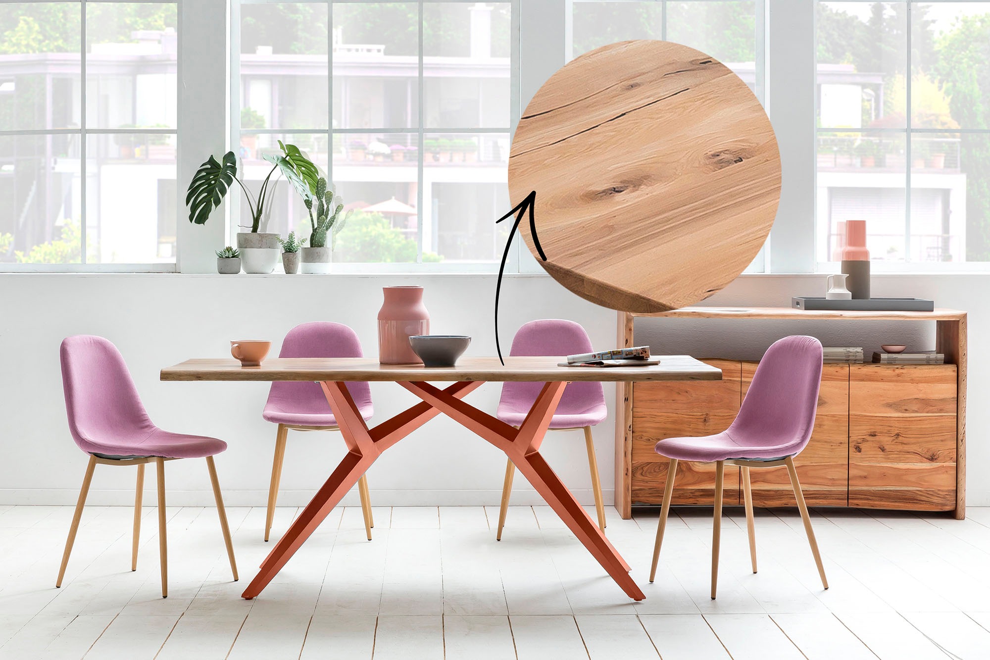 SIT Esstisch Design-Gestell im industriellen Antiklook