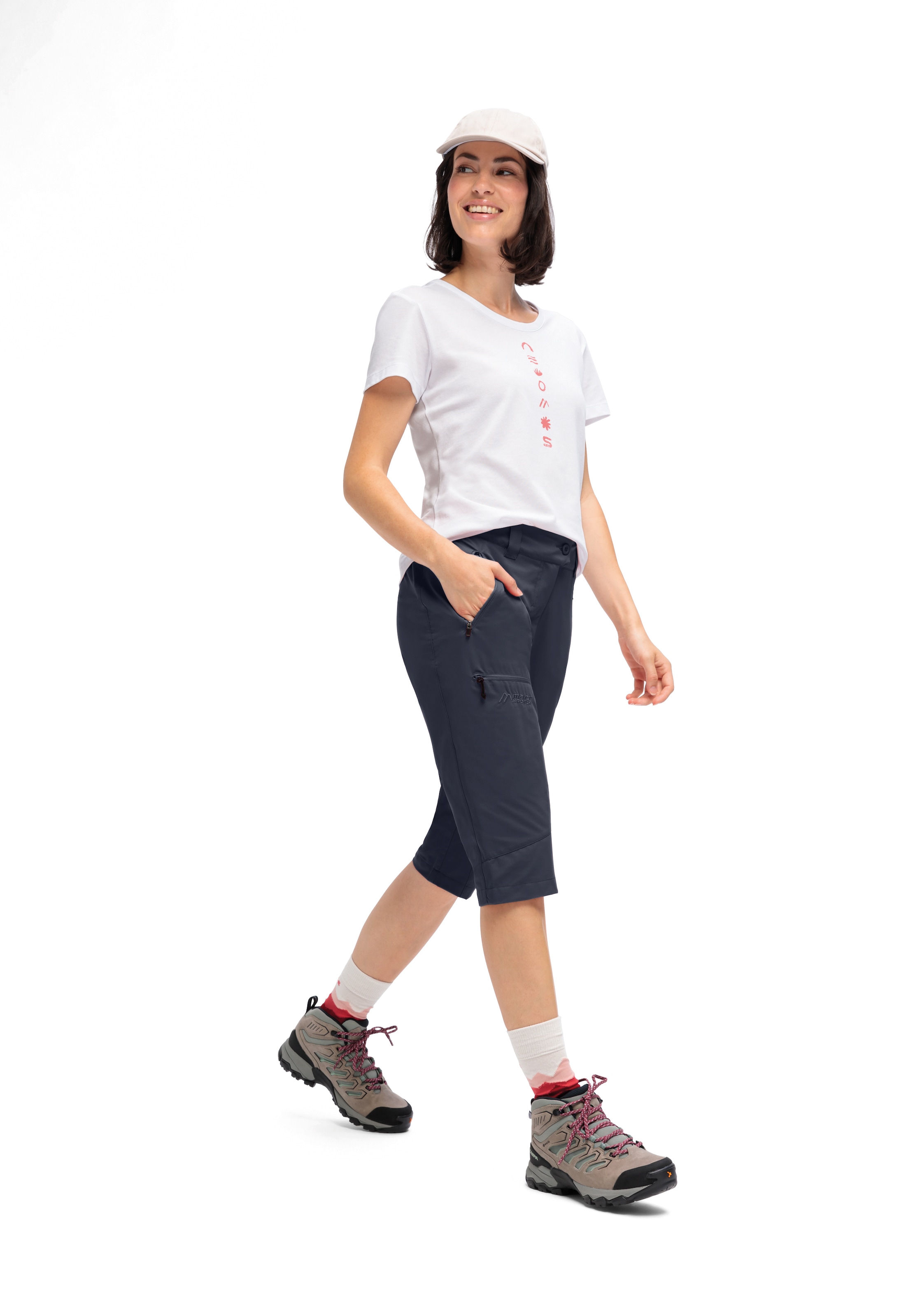 Maier Sports Outdoorhose »Lulaka Capri Loop«, Damen Wanderhose, elastische Funktionshose mit 3 Taschen, Regular Fit