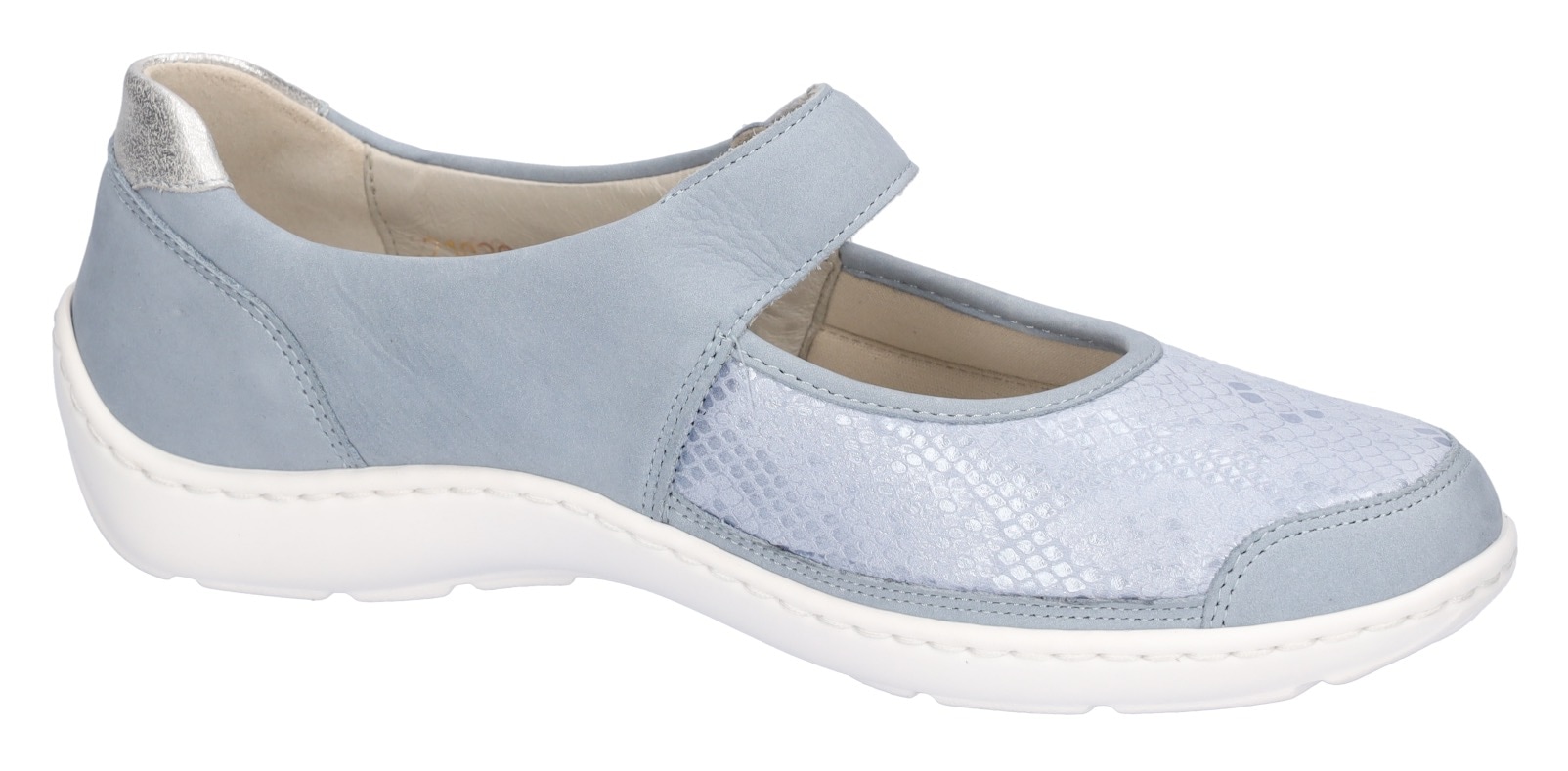 Waldläufer Riemchenballerina »HENNI«, Halbschuh, Komfortschuh, Klettschuh in Weite H (= sehr weit)