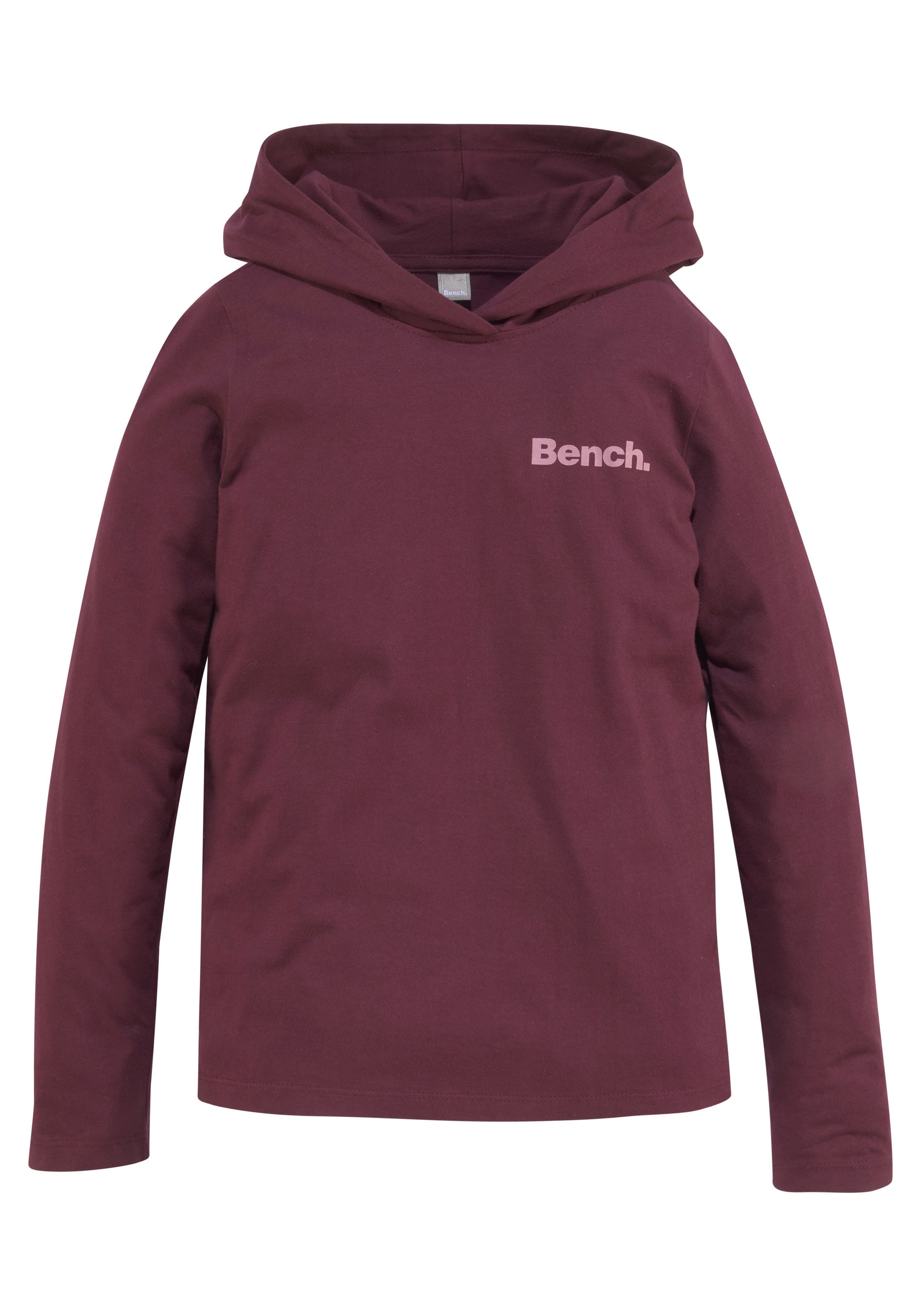 Bench. Langarmshirt, mit Kapuze und Rückendruck online kaufen | BAUR | Kapuzenshirts