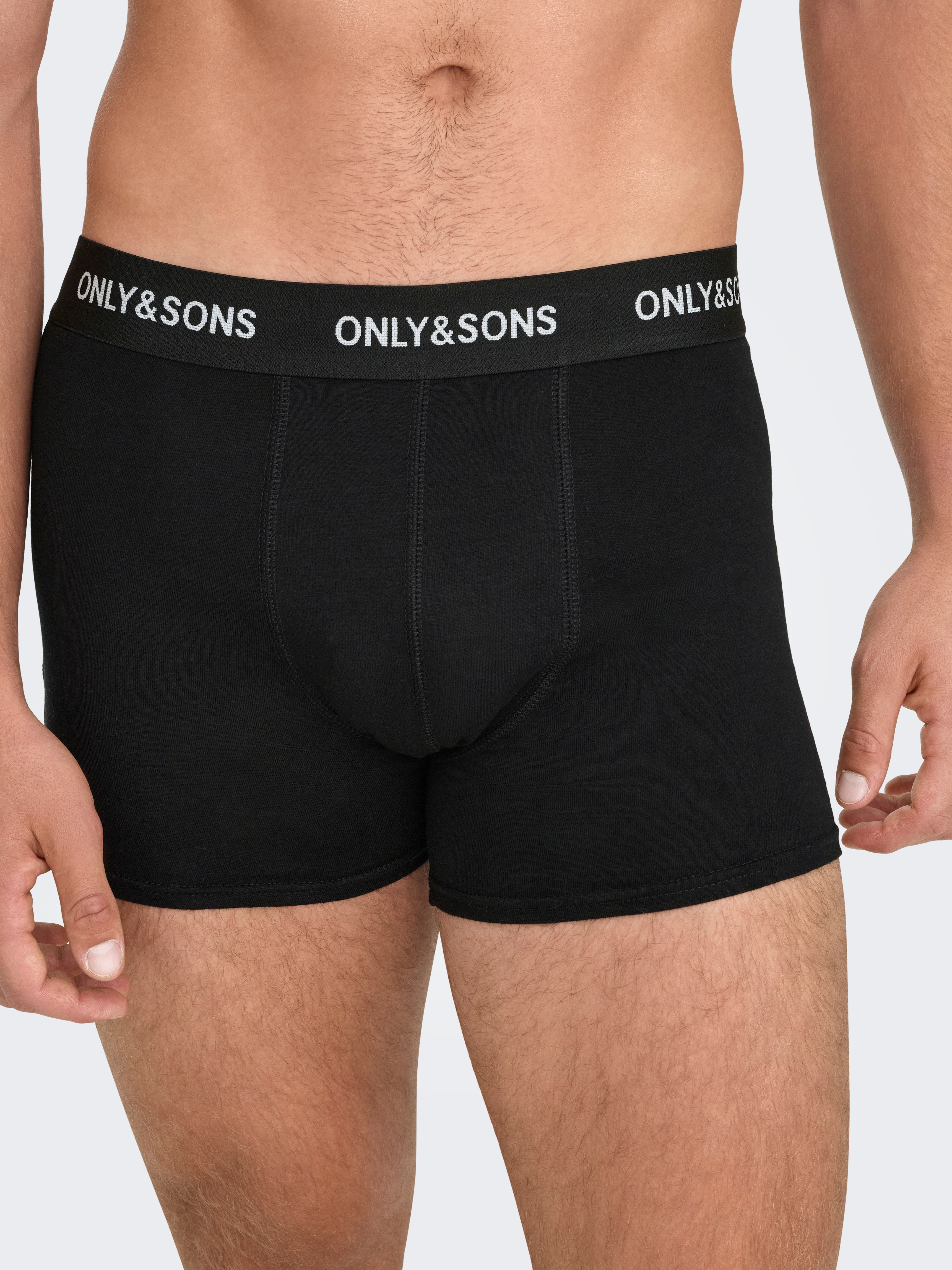 Thumbnail - ONLY & SONS Trunk "ONSBASIC SOLID BOXER 3PACK NOOS" Packung, 3 Stk. Baumwollmischung, eng anliegend