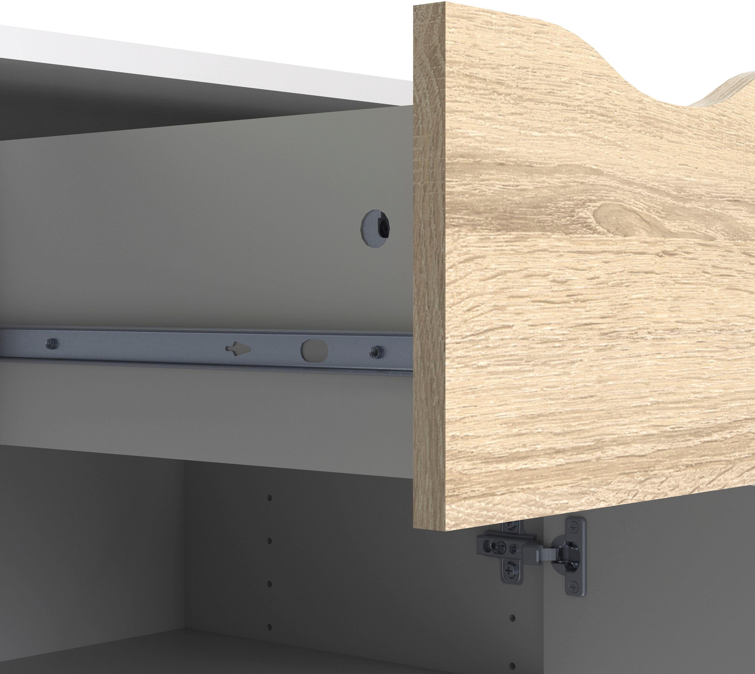 andas Sideboard »Oslo Aufbewahrung, Schubladenschrank«, Kommode mit 2 Türen, 1 Schublade, Breite 99 cm, Höhe 81 cm