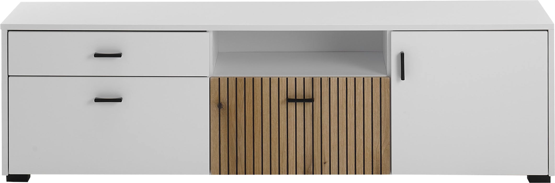 INOSIGN Lowboard »Hudson«, in moderner Trendfarbe, Griffe aus Metall (Schwarz), Breite 150 cm