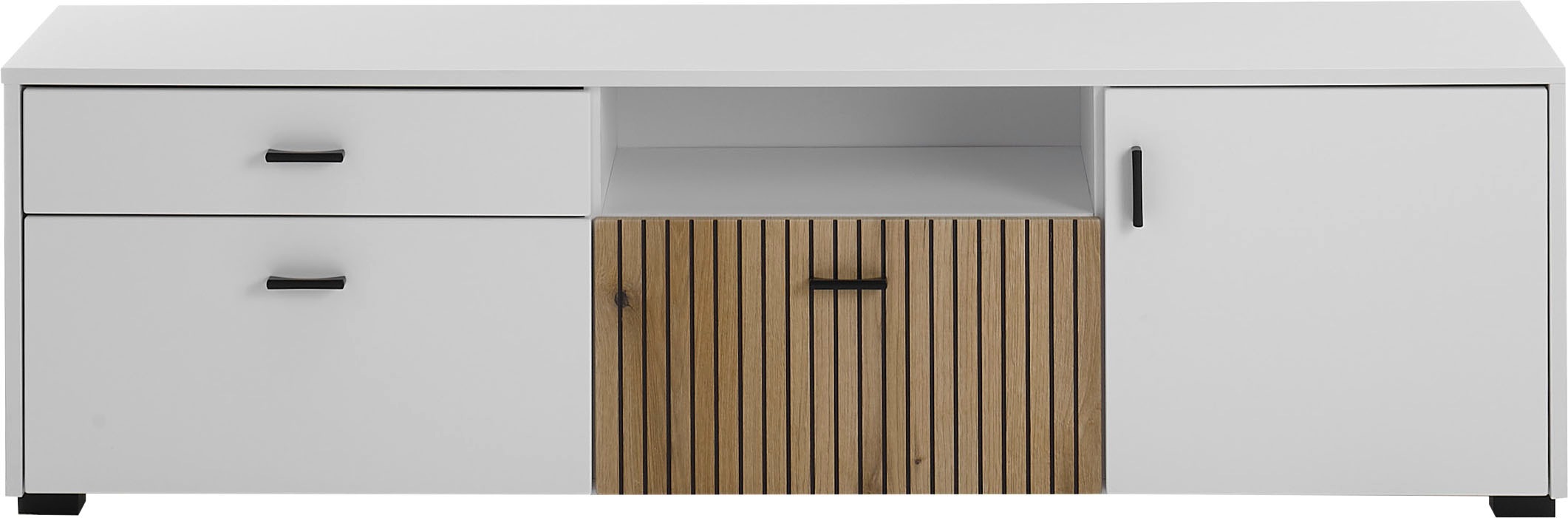 Thumbnail - Home affaire Lowboard "Hudson" in moderner Trendfarbe, Griffe aus Metall (Schwarz), Breite 150 cm