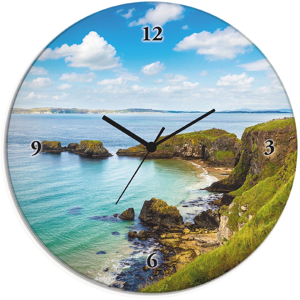 Artland Wanduhr »Glasuhr rund Küstenweg in Carrick-a-Rede«