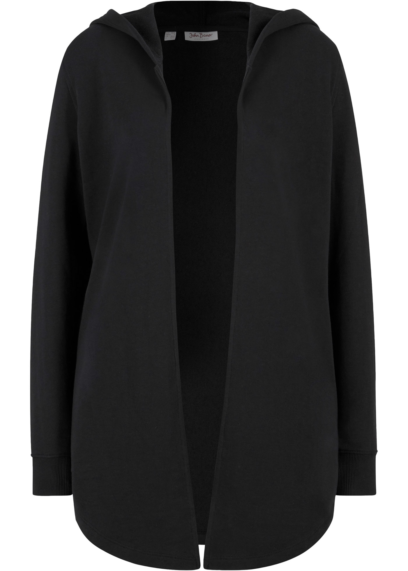 bonprix Sweatjacke ohne Verschluss, mit Kapuze und Eingrifftaschen