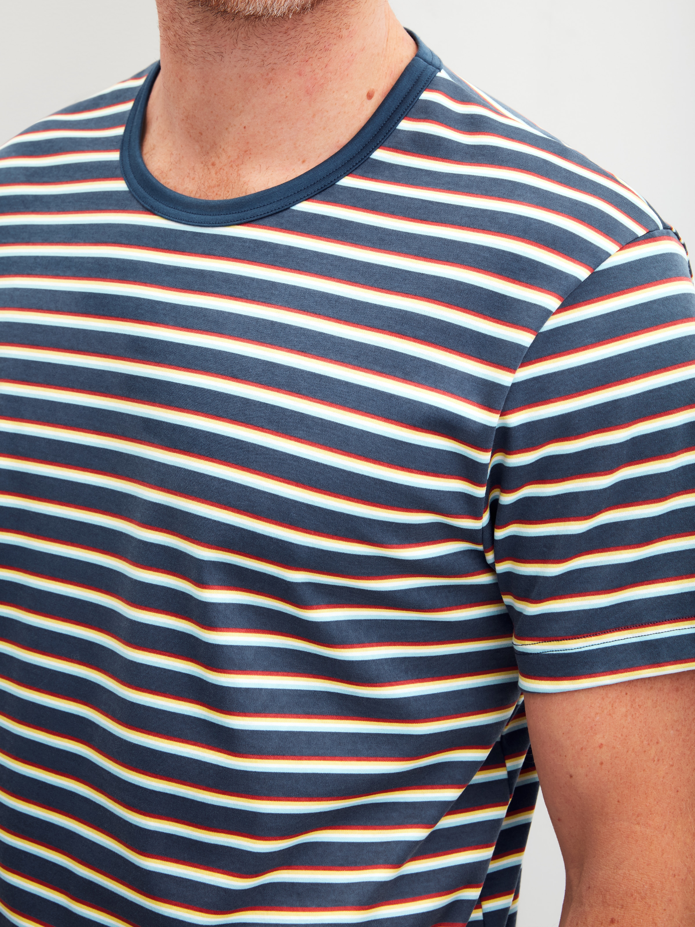 CALIDA Pyjama »Relax Streamline 1« 2 mit Rundhalsausschnitt und kurzem Arm, weich, Interlock Qualität