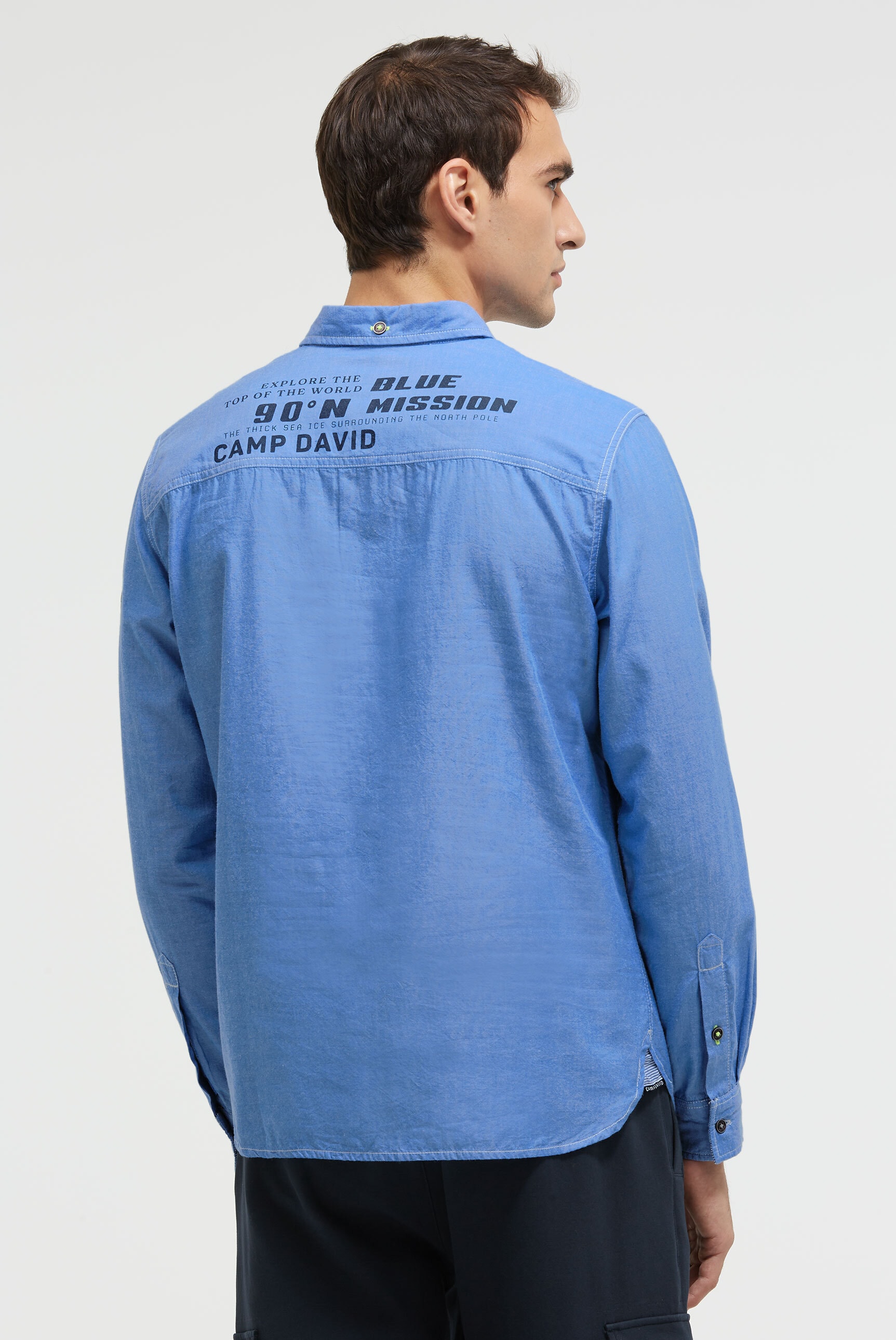 CAMP DAVID Langarmhemd aus Baumwolle