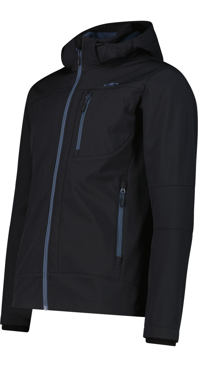 CMP Softshelljacke »MAN JACKET ZIP HOOD« mit Kapuze mit Eingrifftaschen und Brusttasche, windabweisend, atmungsaktiv