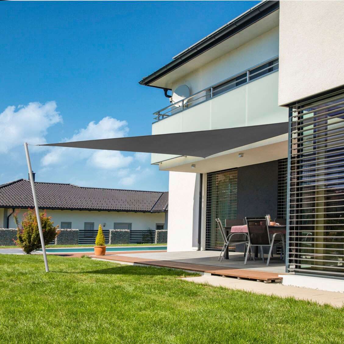 Windhager Sonnensegel »Cannes Dreieck«, 4x4x4m, anthrazit