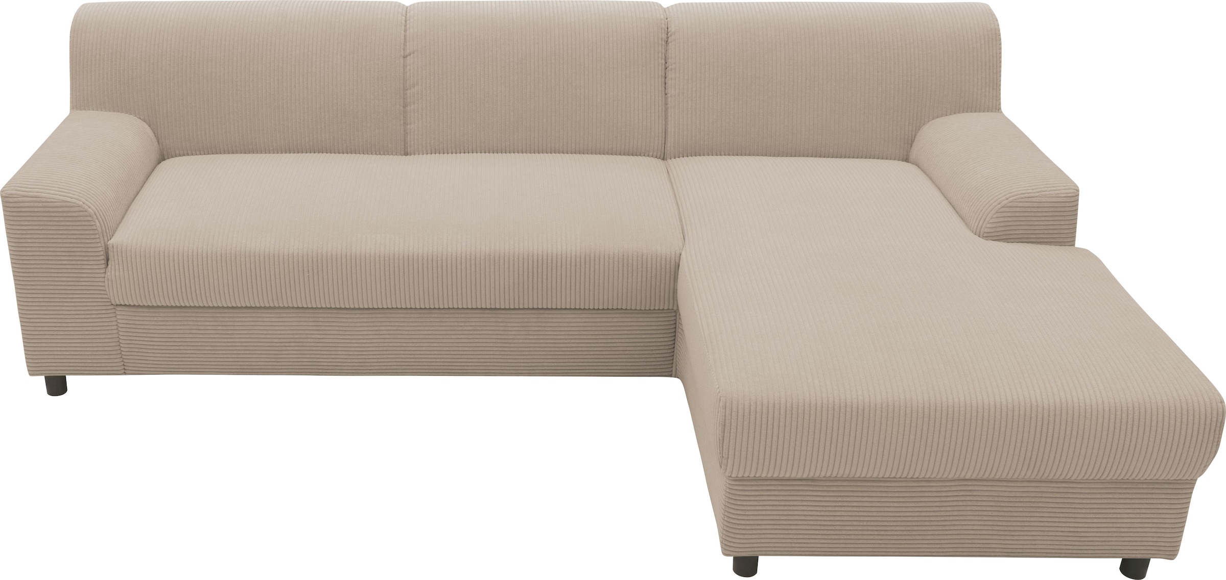 INOSIGN Ecksofa »Turah 2, L-Form, in Cord u. wasserabweisender Microfaser, Federkern«, B/T/H: 241/146/79 cm, incl. Zierkissen, wahlweise mit Bettfunktion
