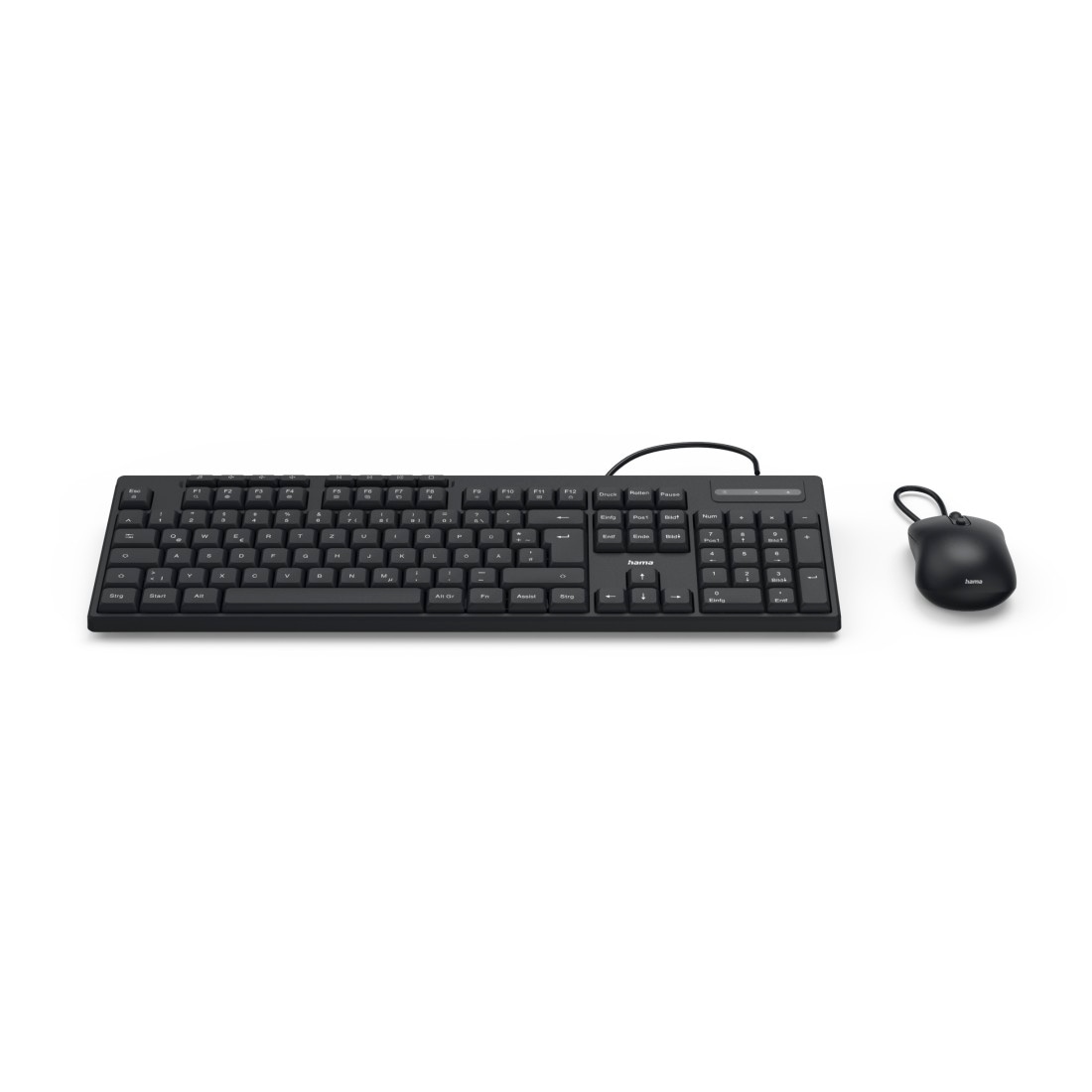 Hama Tastatur- und Maus-Set »USB-Tastatur-Maus-Set "CKM-200"«, (kabelgebunden, DE)