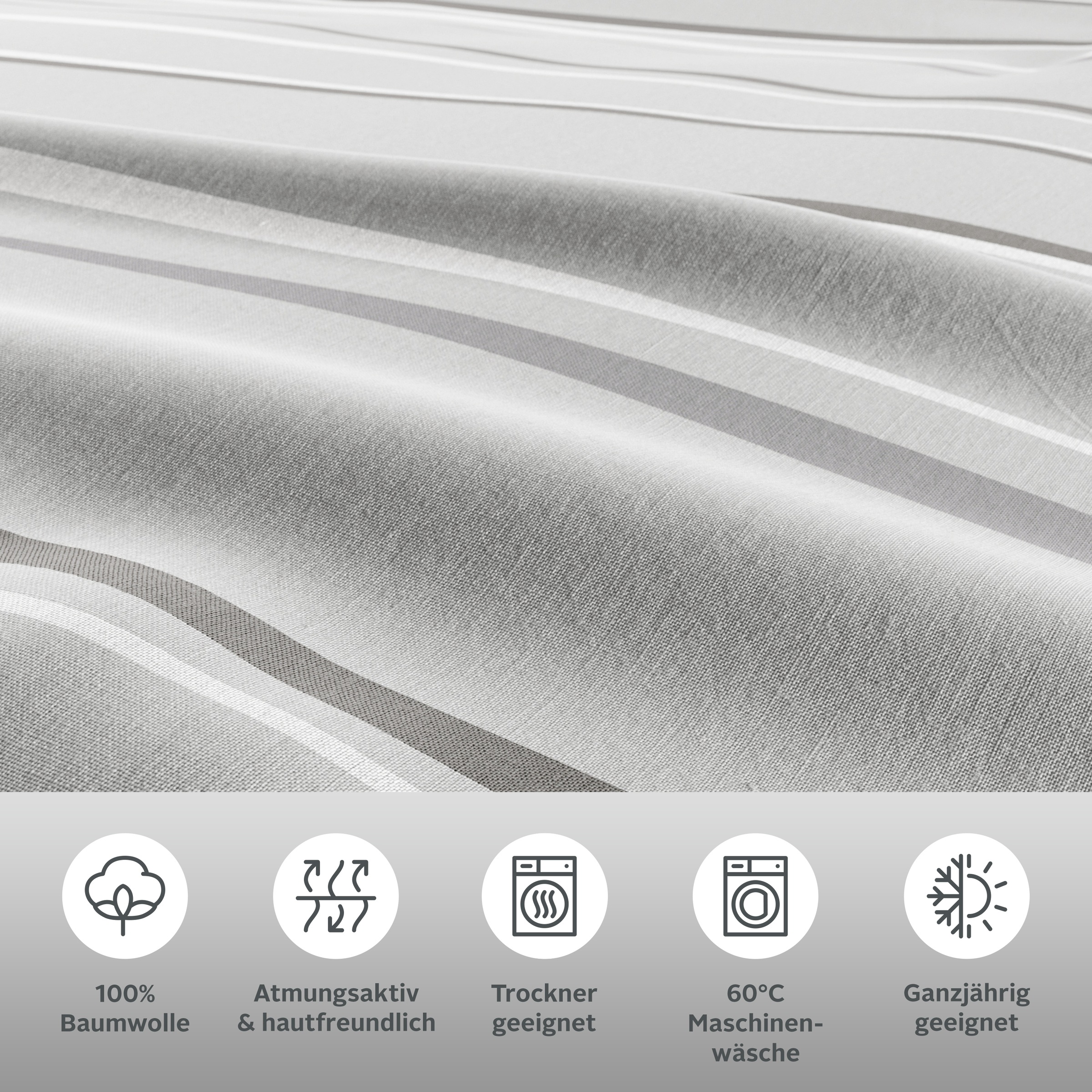 Thumbnail - OTTO home Wendebettwäsche "Alvara" 2 Stk. in Gr. 135x200 oder 155x220 cm, 100% Baumwolle, grafisches Motiv