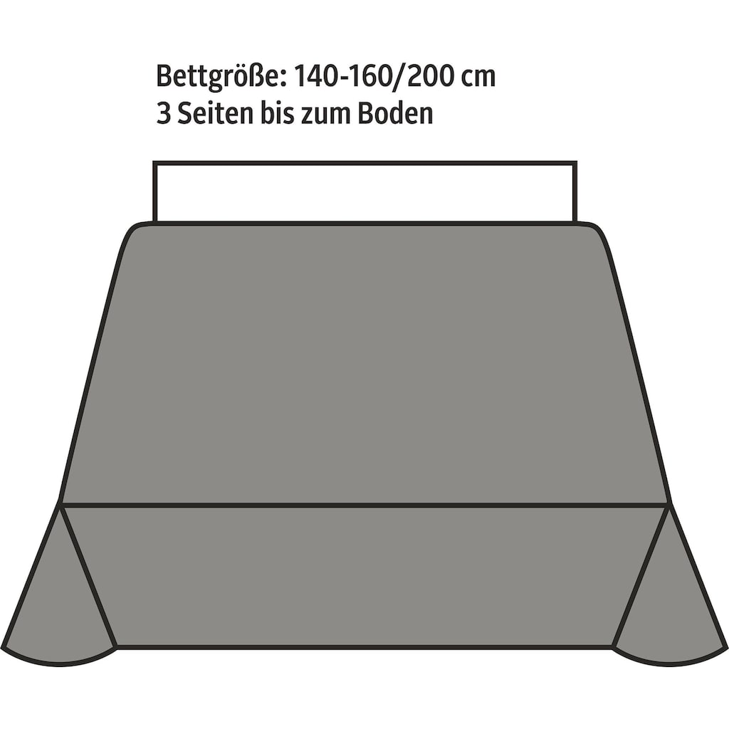 Kneer Tagesdecke »La Diva«, aus Waffelpiqué in 100% Baumwolle, Tagesdecke für Einzelbetten oder Doppelbetten, wärmend, pflegeleicht, Tagesdecke auch als Überwurf fürs Sofa geeignet, STANDARD 100 by OEKO-TEX® zertifiziert