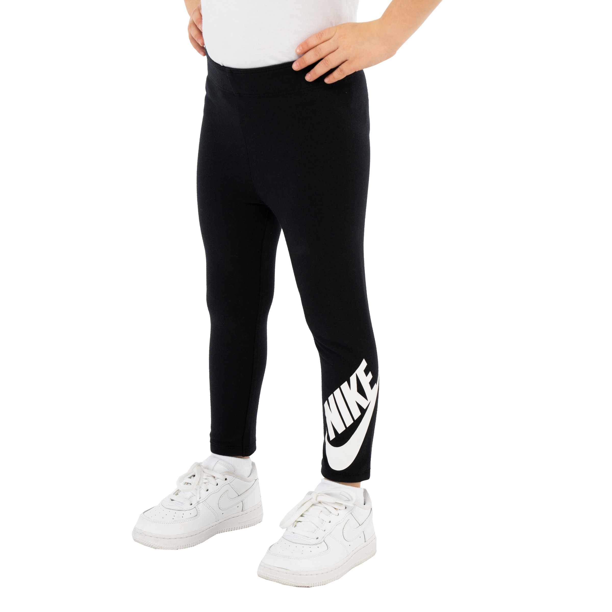 NIKE SPORTSWEAR Mädchen Leggings "NKG G NSW LEG A SEE LEGGING - für Kinder", schwarz, Gr. 6, Obermaterial: 94% Baumwolle, 6% Elasthan, Hosen, für