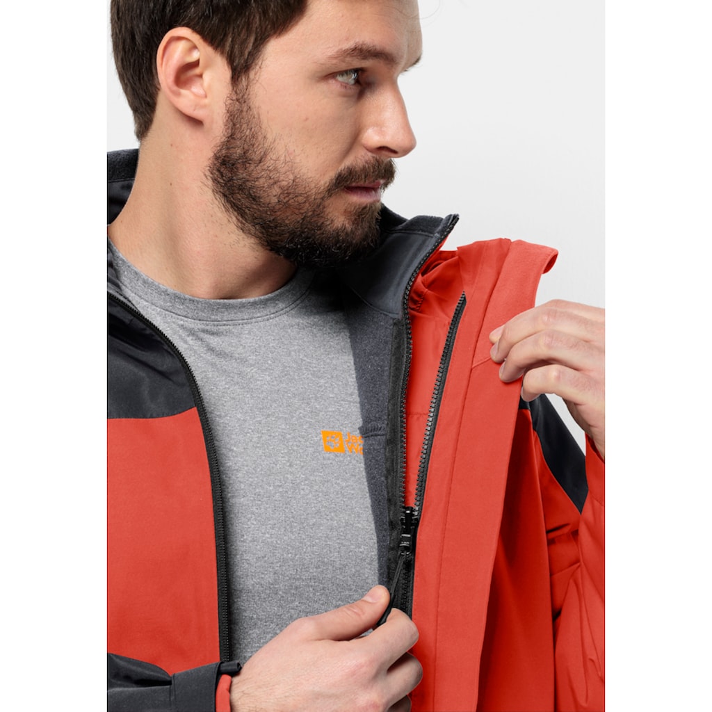 Jack Wolfskin 3-in-1-Funktionsjacke »TAUBENBERG 3IN1 JKT M«, (2 teilig), mit Kapuze