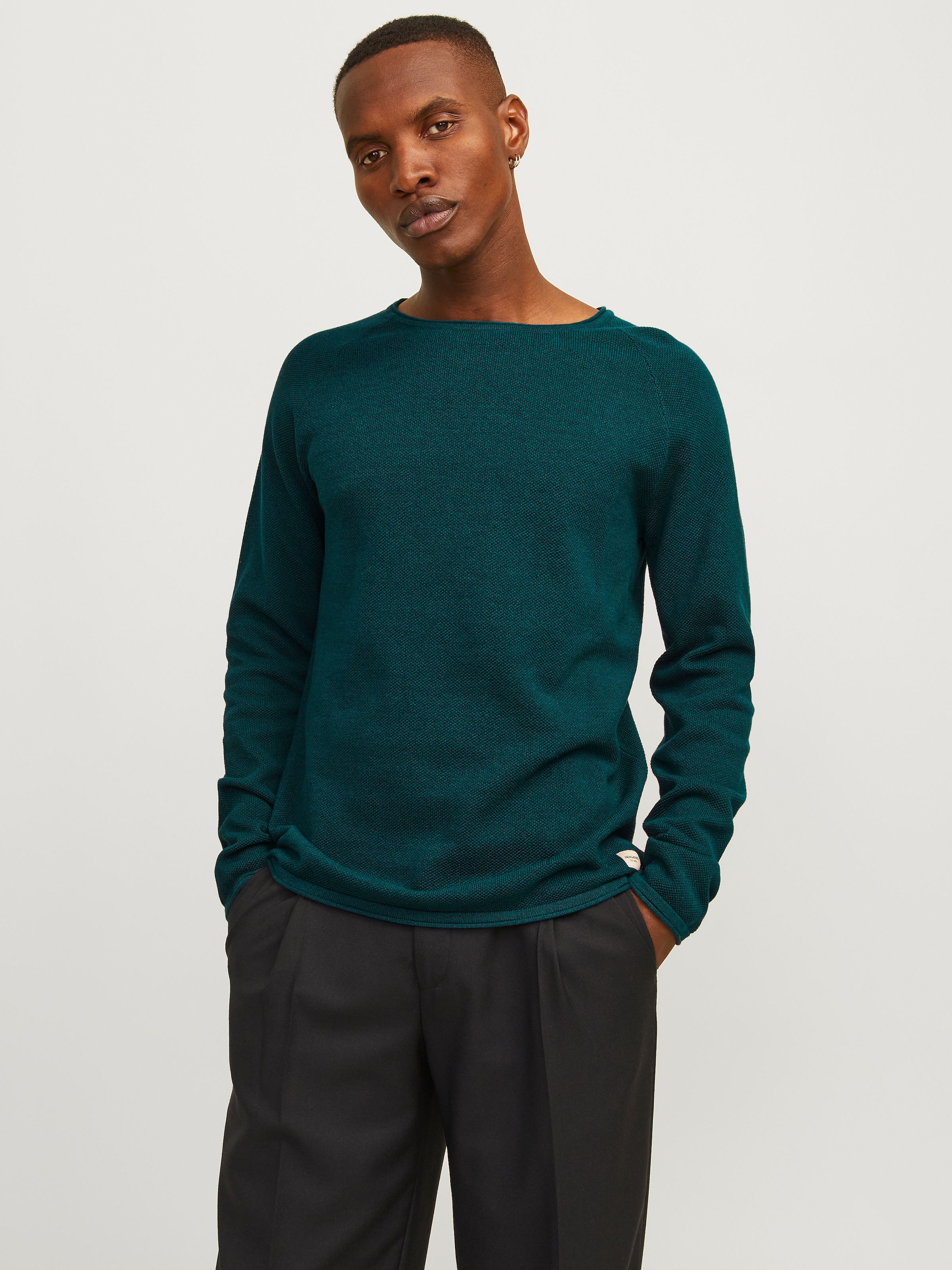 Jack & Jones Rundhalspullover "JJEHILL KNIT CREW NECK NOOS", mit Strukturst günstig online kaufen