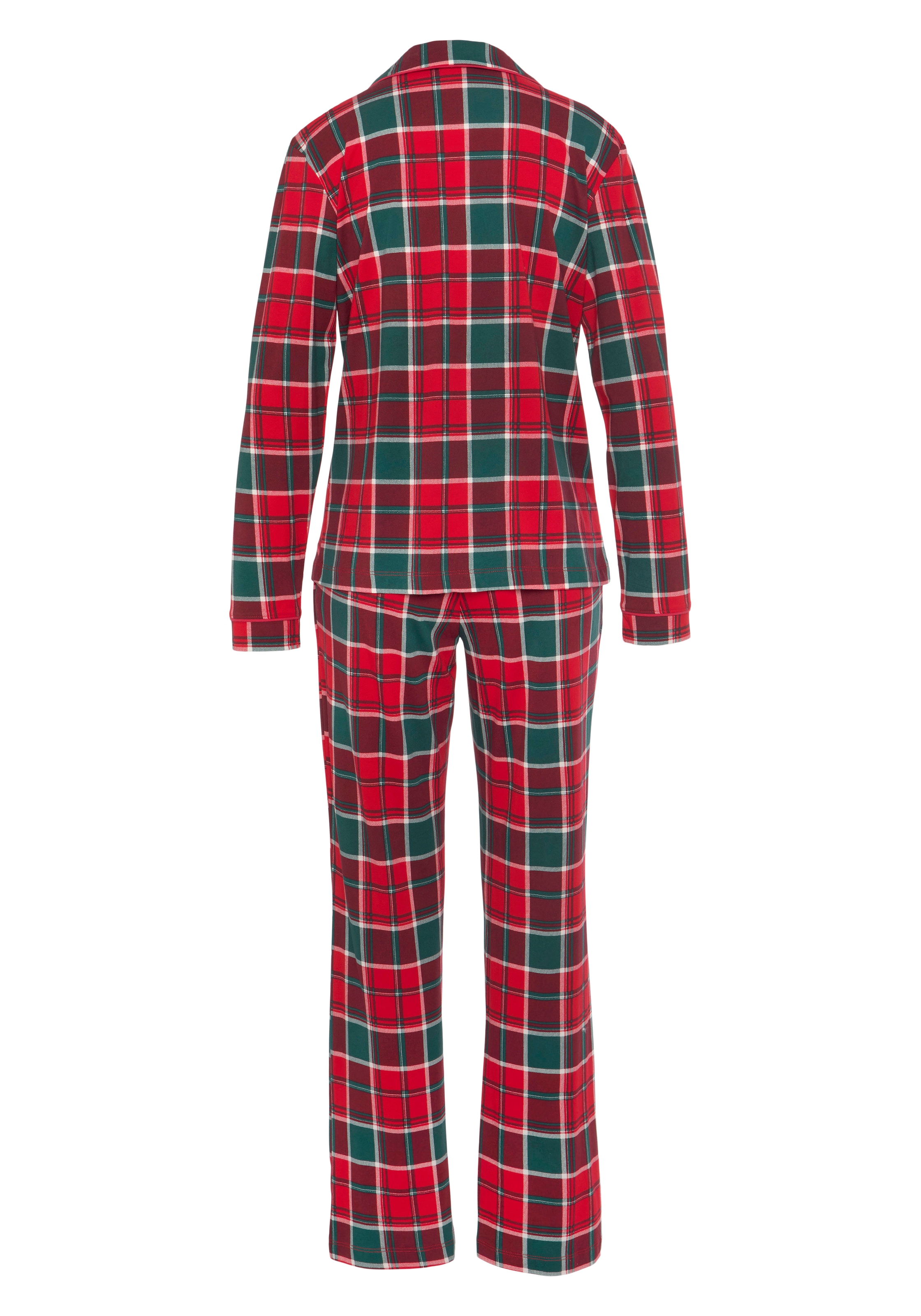 LASCANA Schlafanzug, (3 tlg., incl. Schlafmaske), mit Karodruck online  kaufen | BAUR