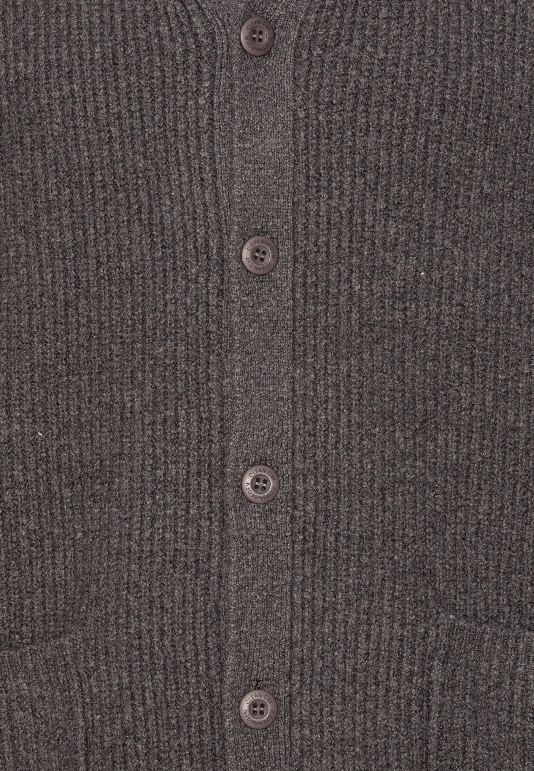 Clean Cut Copenhagen Strickfleecejacke »Clean Cut Copenhagen Brooks Cardigan« 1 Stk. tlg. ohne Kapuze