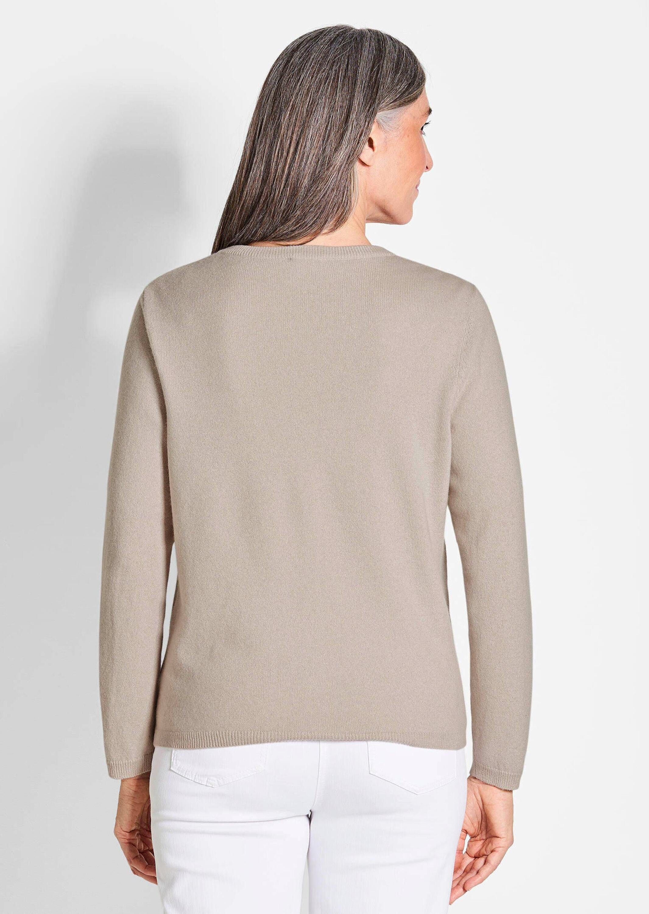 GOLDNER Strickjacke »Kaschmirstrickjacke mit Rundhalsausschnitt Kaschmirstrickjacke mit Rundhalsausschnitt«