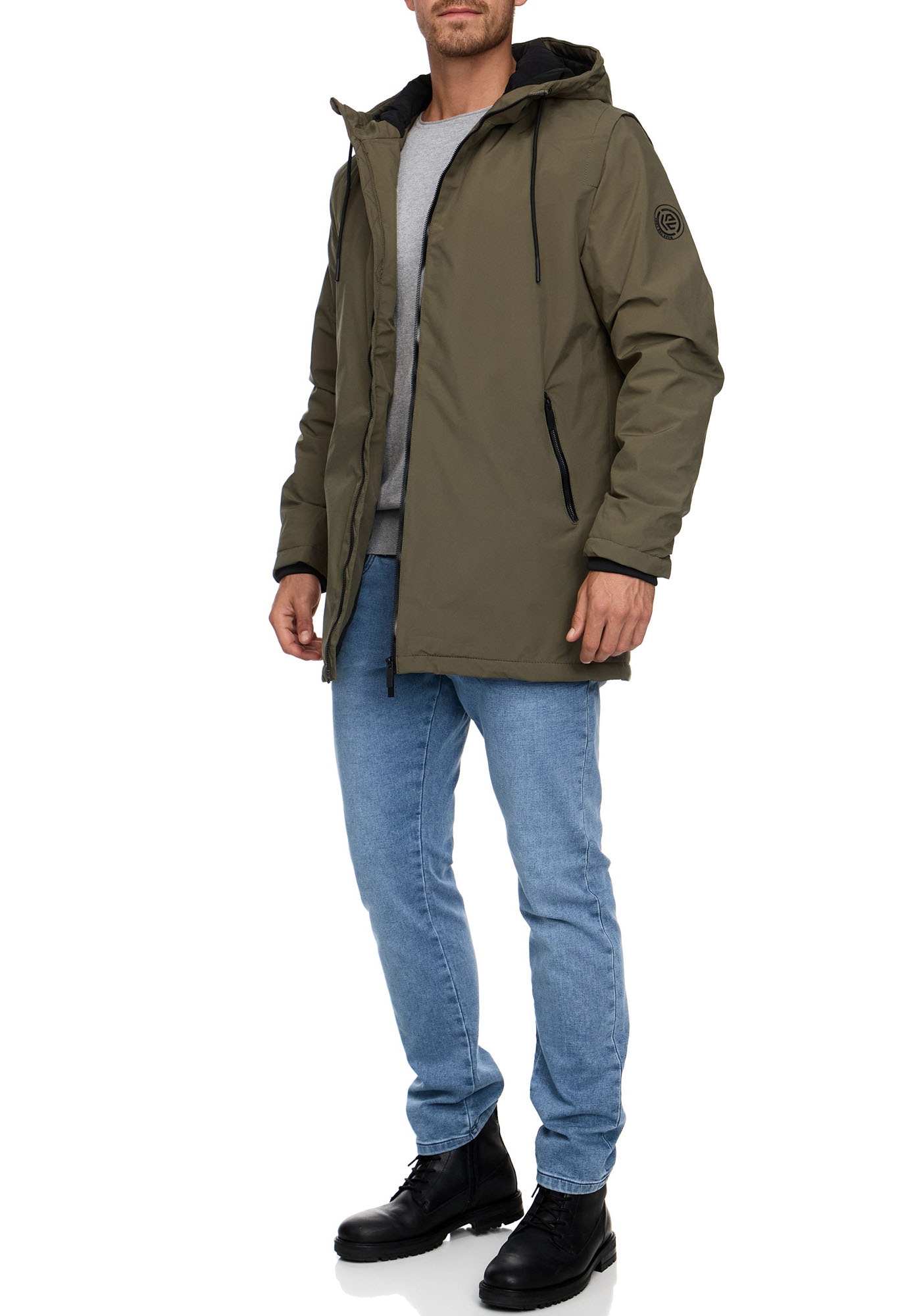 Indicode Langjacke »INChanto«, mit Kapuze