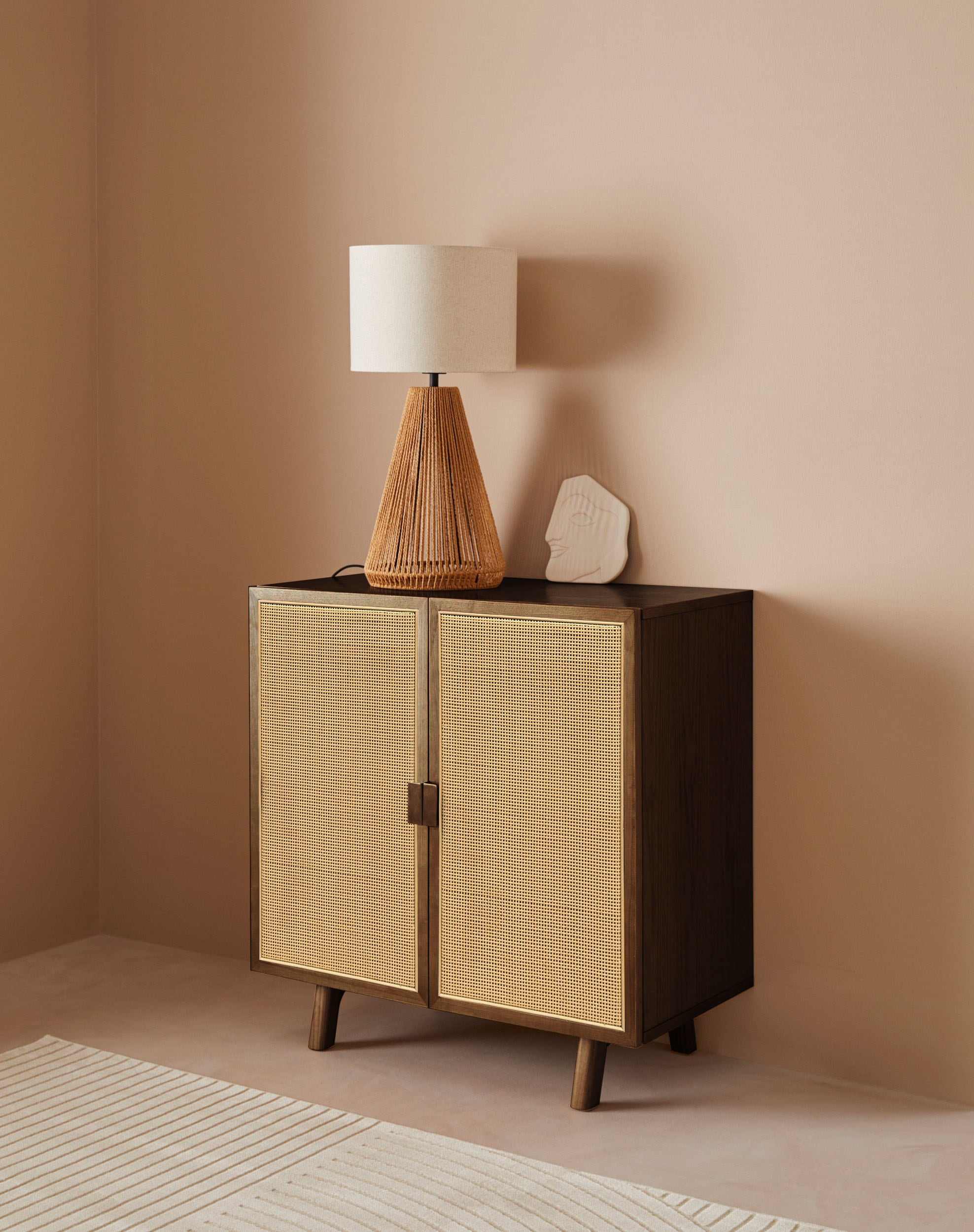 LeGer Home by Lena Gercke Sideboard »Lina« TOPSELLER! Viel Stauraum,  Mit Rattan Einsatz, 2 Innenfächer, teilmassiv