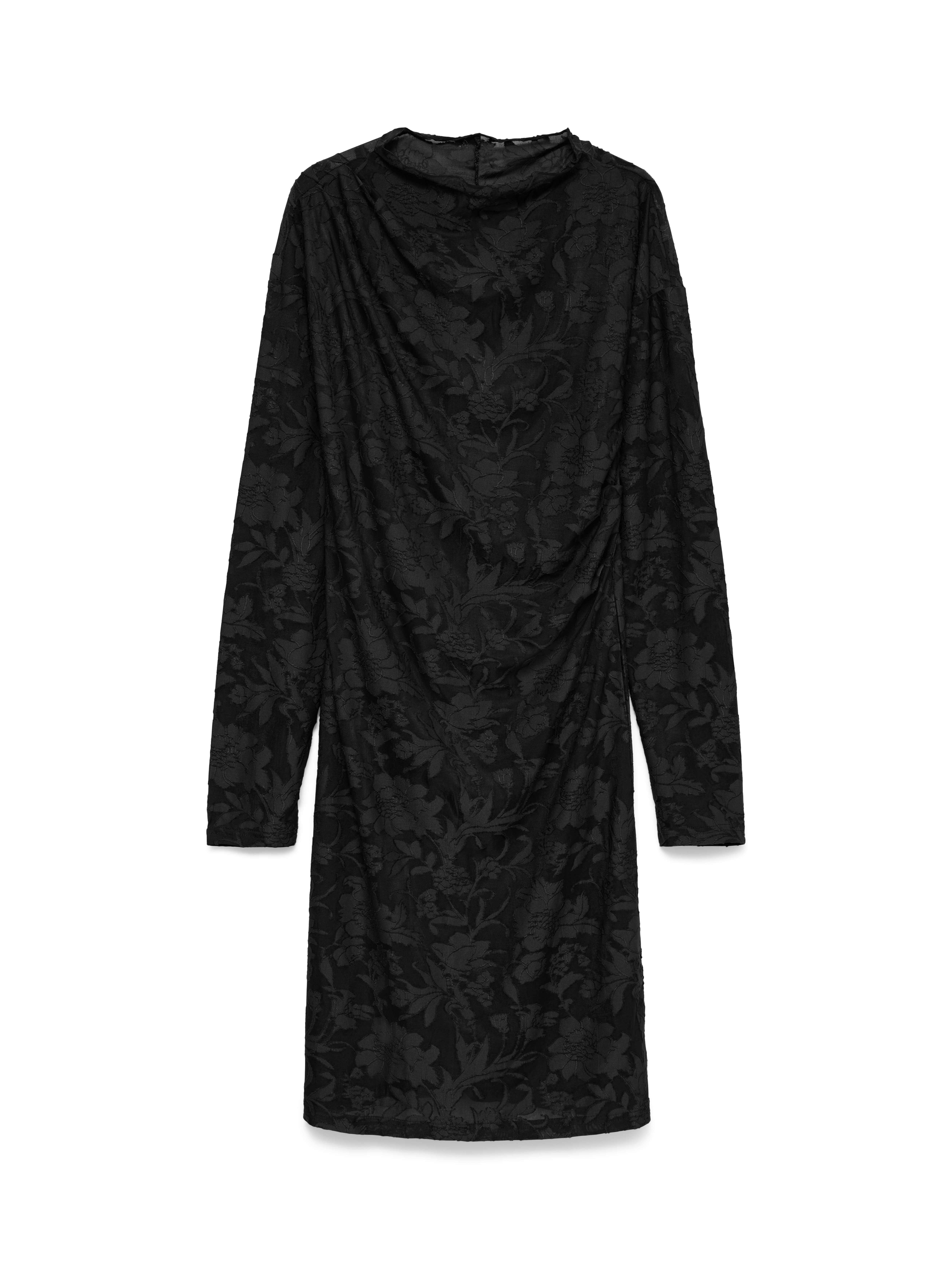 Vero Moda Midikleid "VMLAYLA LS SHORT DRESS JRS NOOS" Materialmix, regular fit