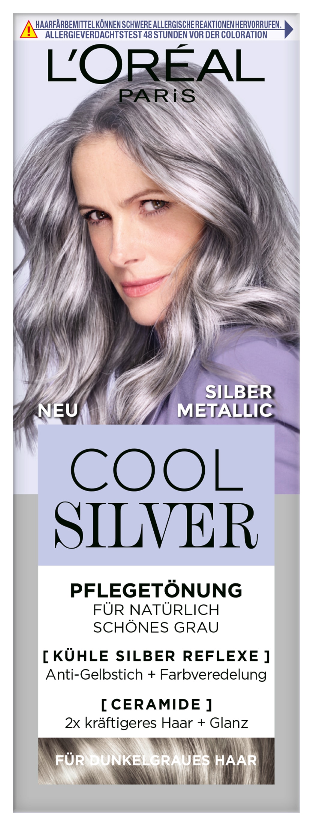 L'ORÉAL PARIS Coloration »COOL SILVER« Natürlich wirkender Silberglanz für graues Haar, mit Anti-Gelbstich.