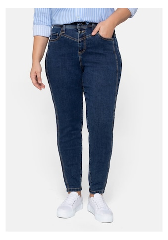 Sheego Stretch-Jeans »Jeans«, «Die Girlfriend», mit vorverlegter Seitennaht kaufen