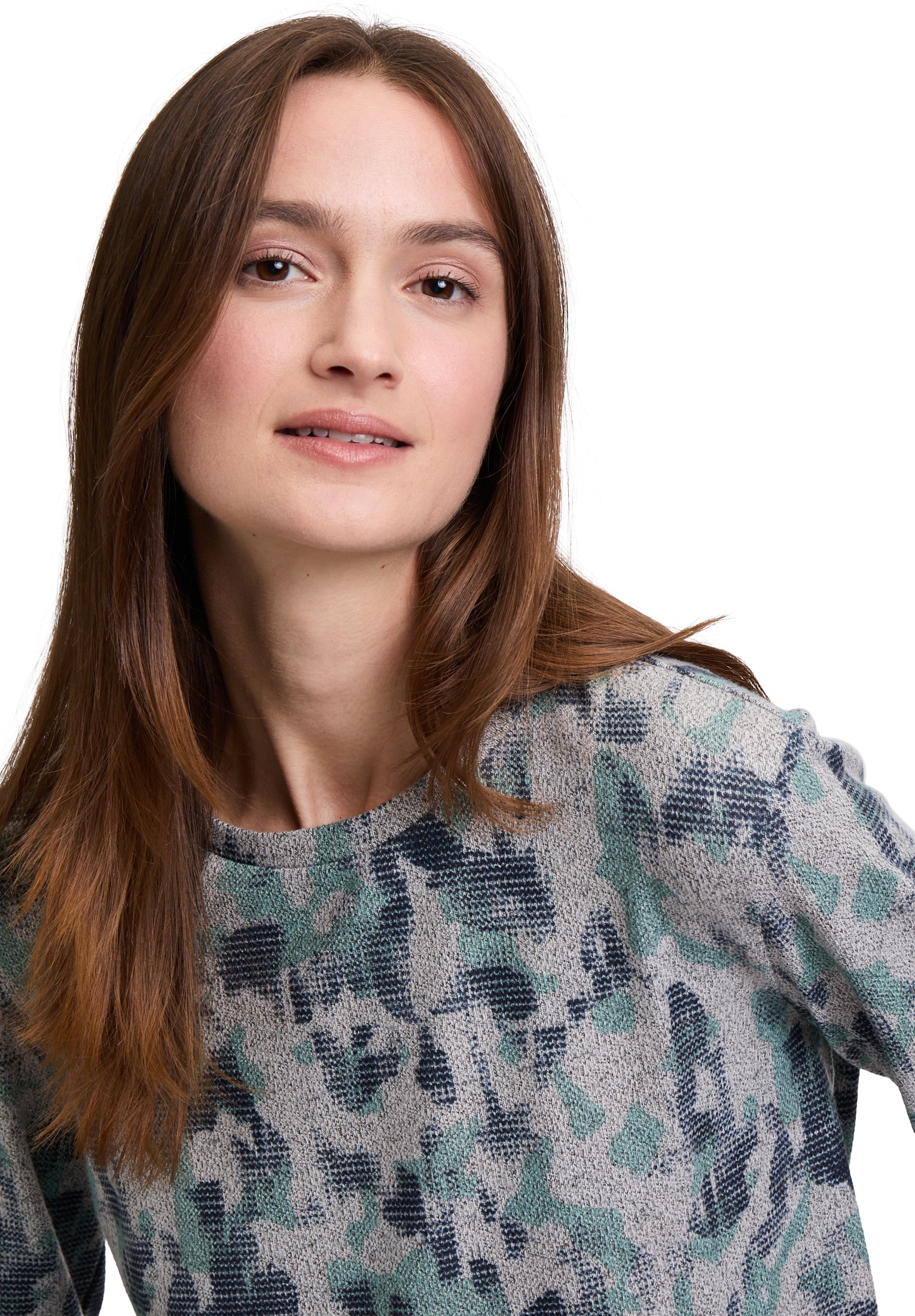 Betty&Co Kurzarmshirt »Betty & Co Damen Casual-Shirt mit Tunnelzug«, (1 tlg.), Druck