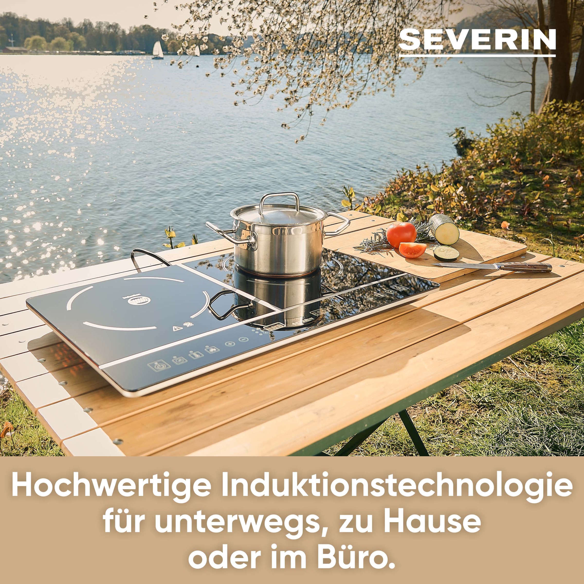 Severin Doppel-Induktionskochplatte »DK 1031« Timerfunktion, automatische Topferkennung, Glaskeramik