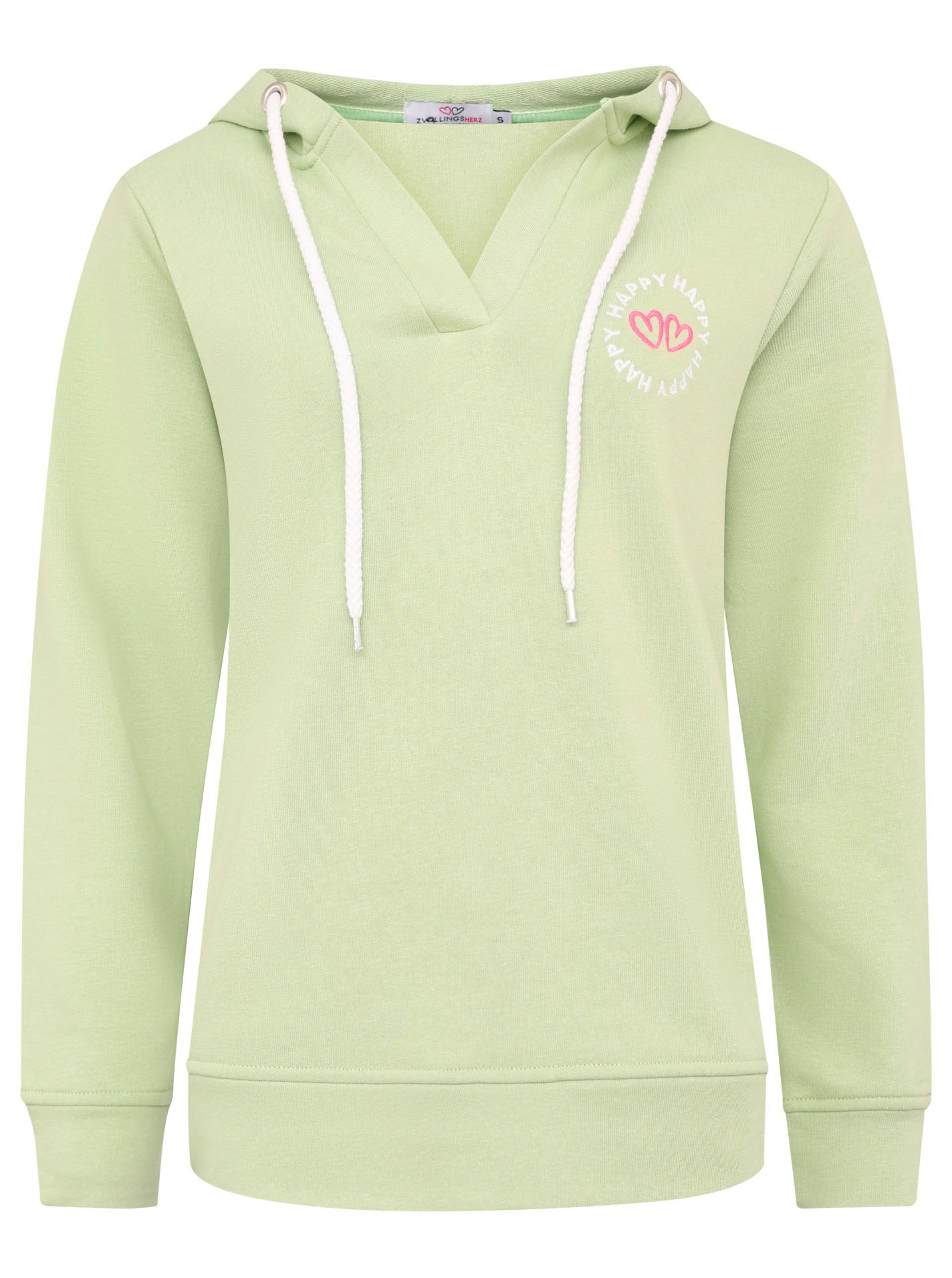 Zwillingsherz Hoodie ""Smile Everyday Enjoy"", mit V-Ausschnitt und großer, günstig online kaufen
