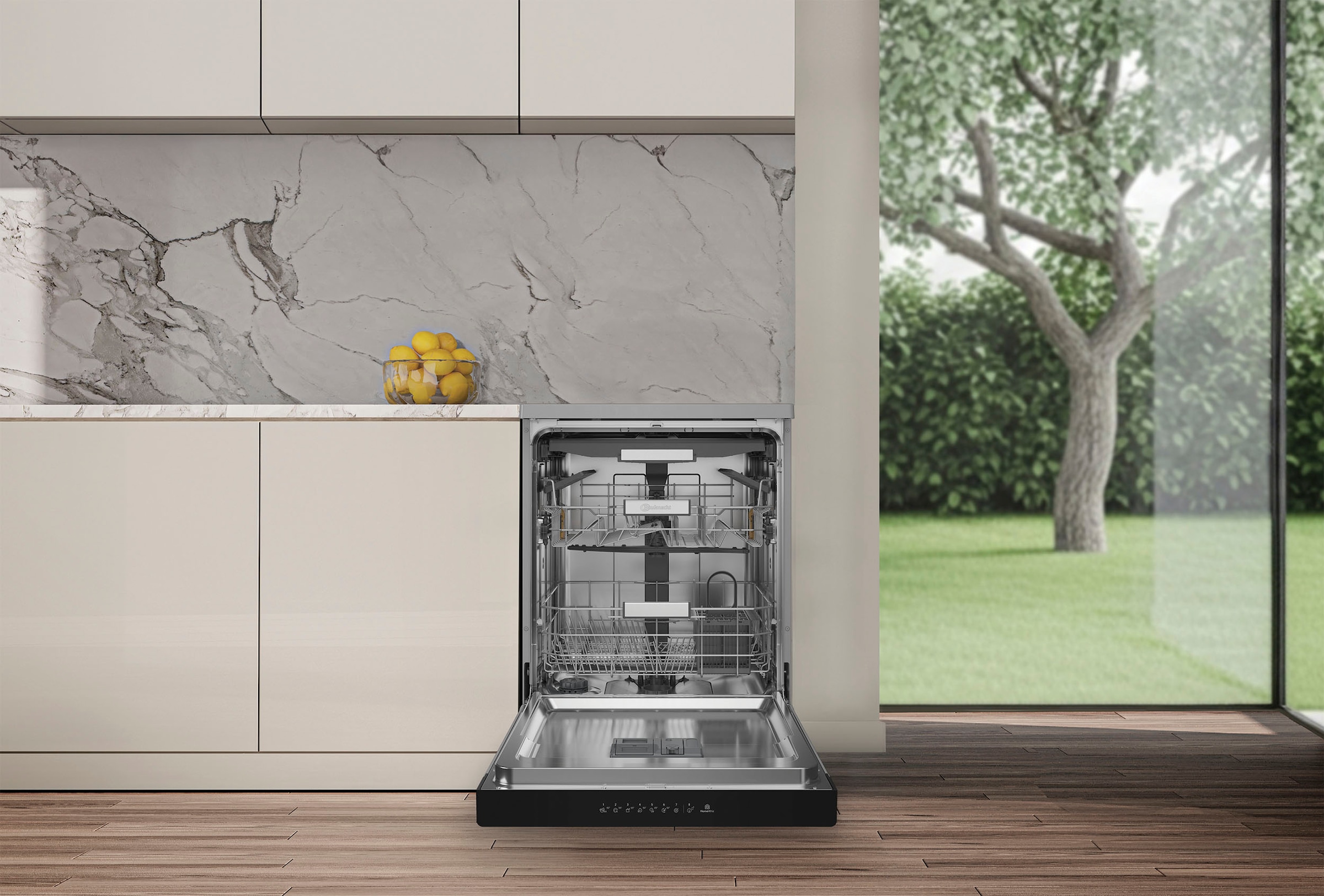 BAUKNECHT Standgeschirrspüler »OBFC Ecosilent2 8650« 8,9 l 14 tlg. Maßgedecke ActiveDry – automatische Türöffnung, 2+2 Herstellergarantie