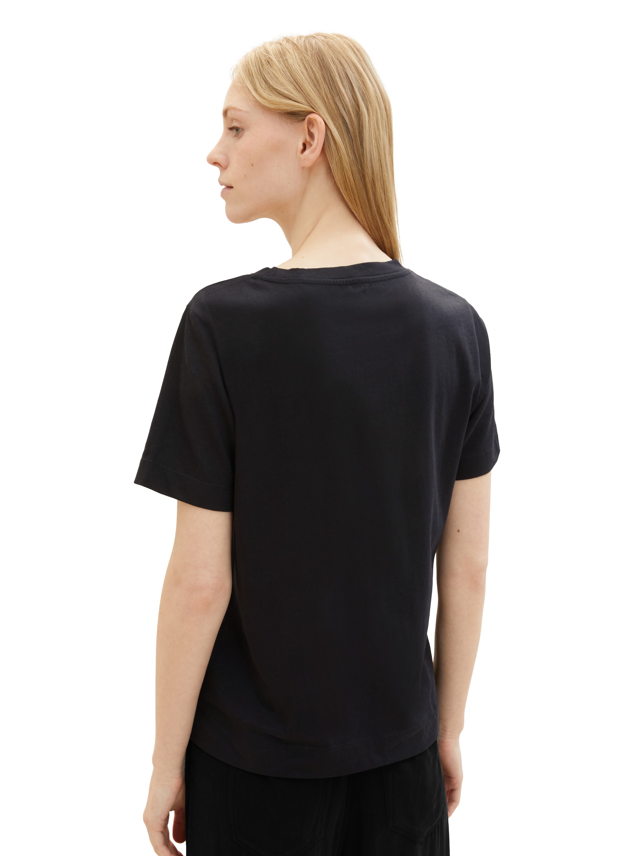 TOM TAILOR Rundhalsshirt, mit Herzmotiv als Frontprint