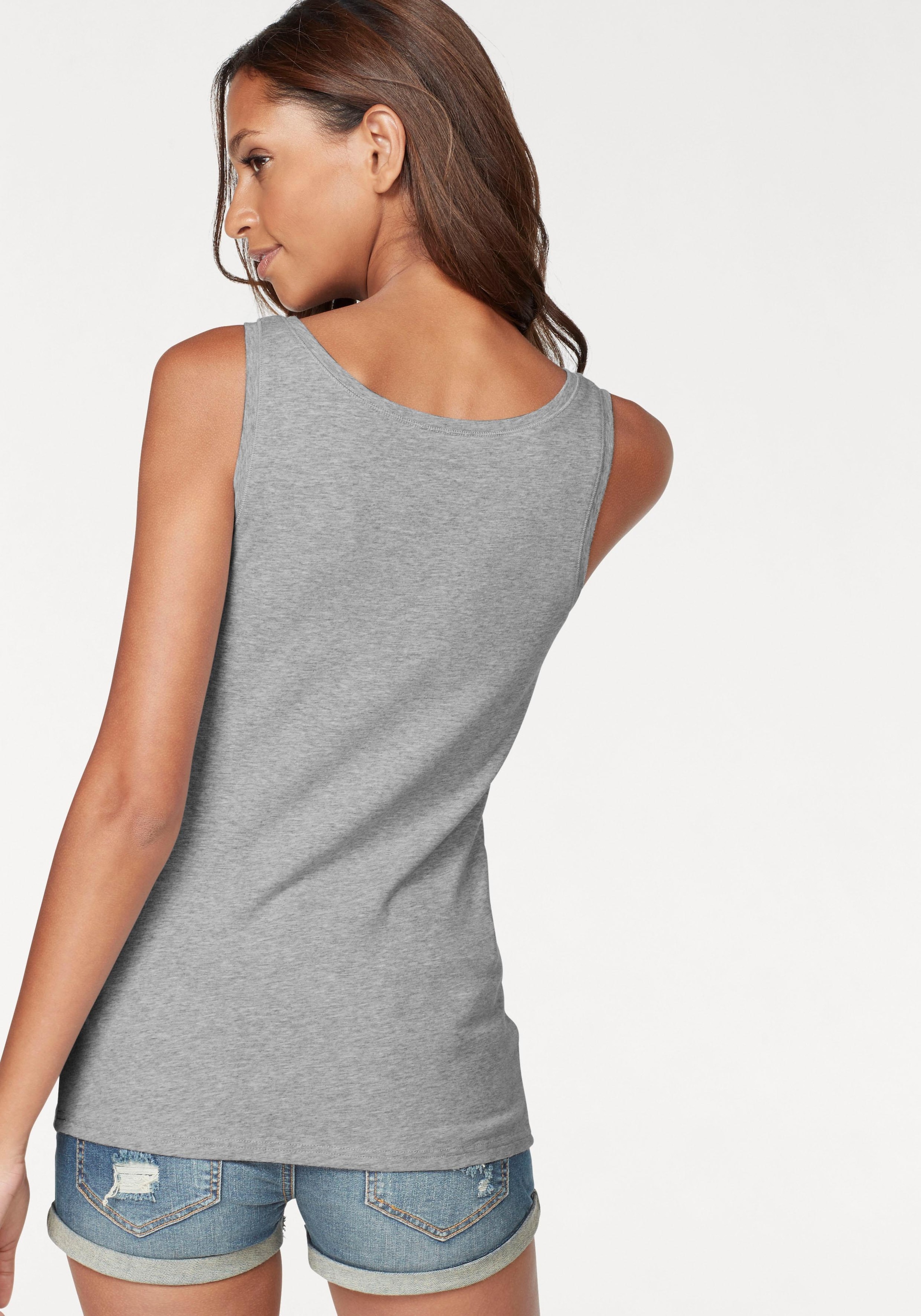 Vivance Tanktop »aus elastischer Baumwoll-Qualität«, (2er-Pack)