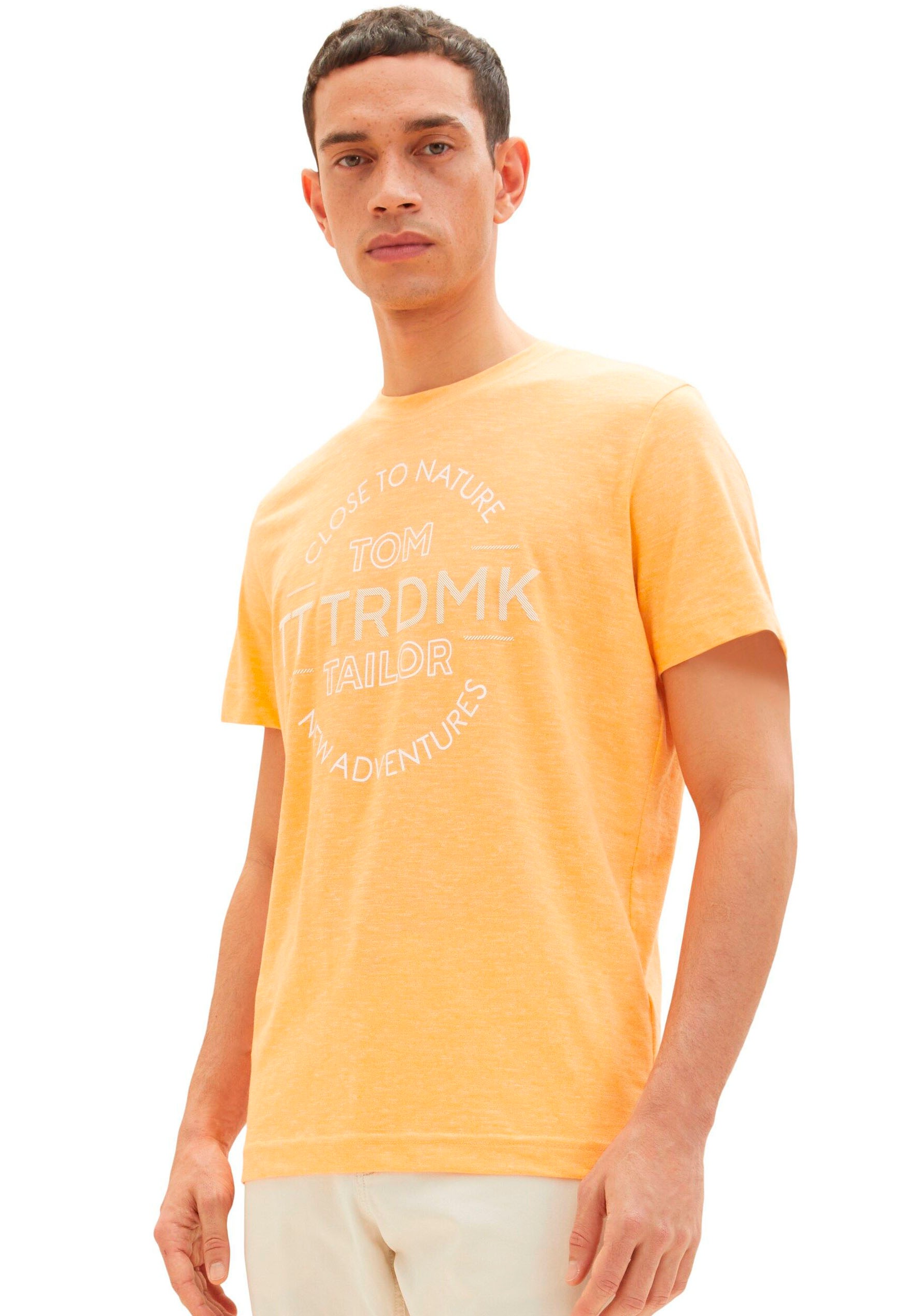 TOM TAILOR T-Shirt in Melange Optik