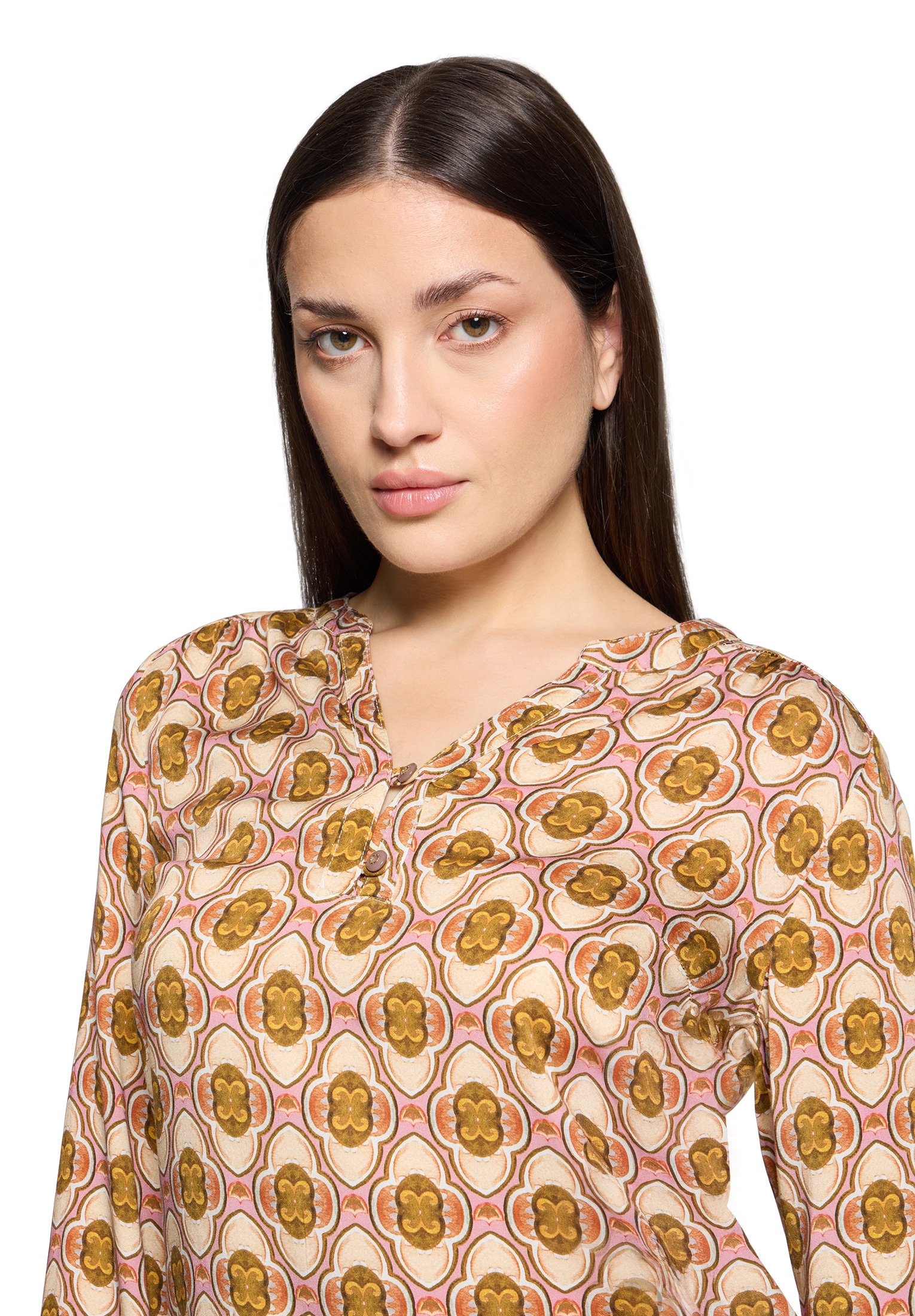 Cartoon Schlupfbluse »Damen mit Knöpfen«