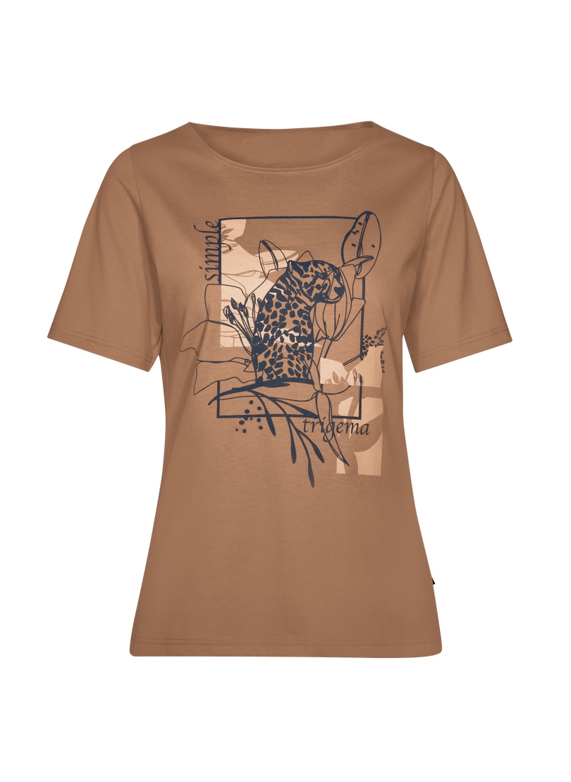 Trigema T-Shirt "TRIGEMA T-Shirt mit floralem Leo-Print" günstig online kaufen