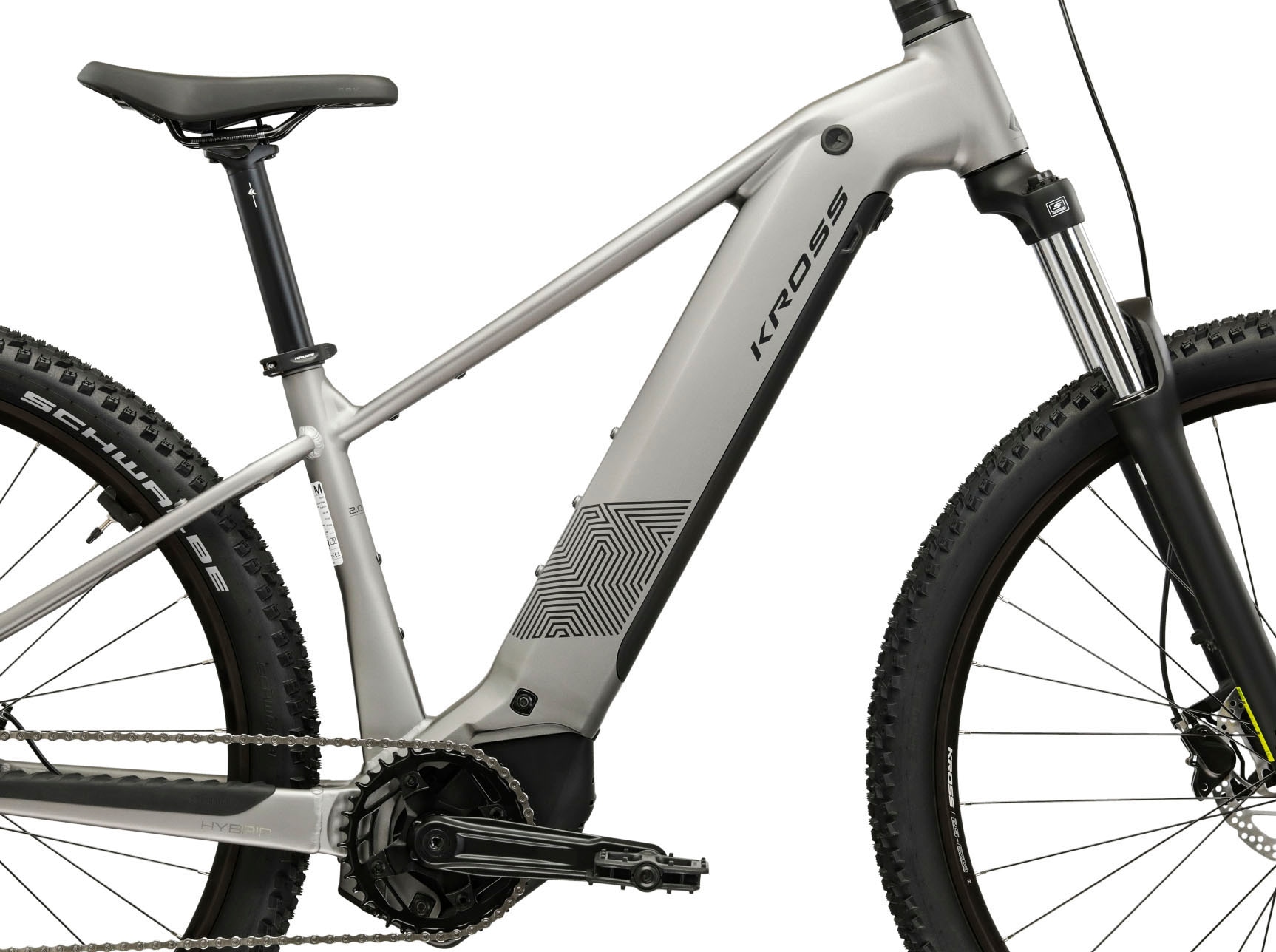 Kross »Influx Hybrid 2.0 16,7Ah / 600 Wh 29 Zoll silber 9 Gänge 2026« 9 Gang Shimano CUES U4000 Schaltwerk Kettenschaltung Mittelmotor 250 W