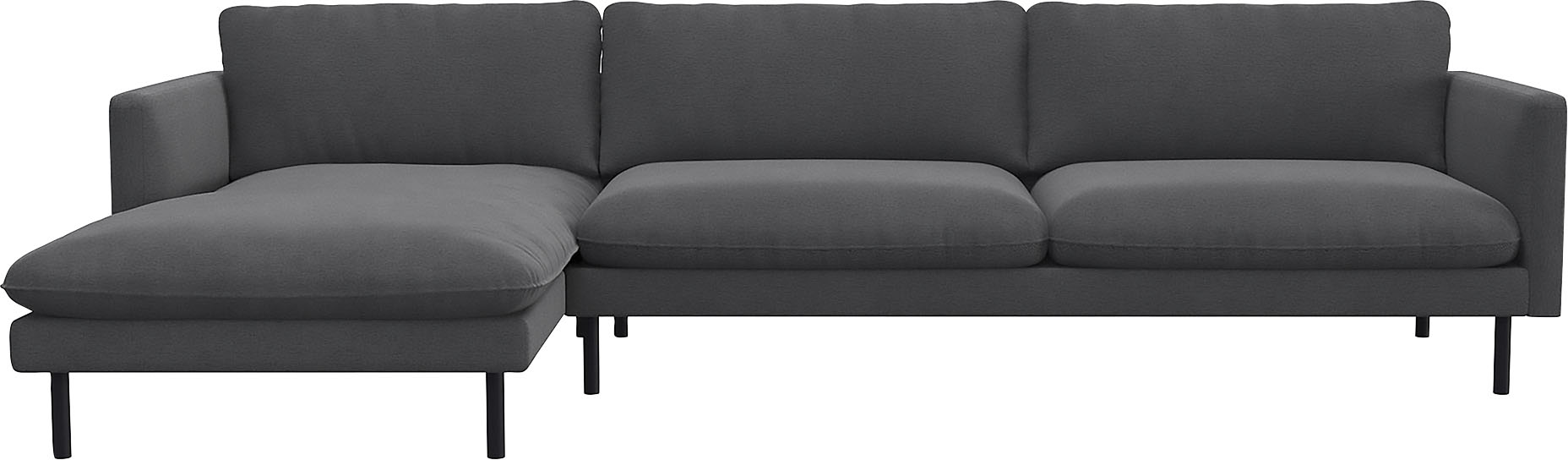 FLEXLUX Ecksofa "Bolzano, elegant und bequem, L-Form" Sitzaufbau mit Kaltschaum & Stahl-Wellen, loose Sitz -& Rückenkissen