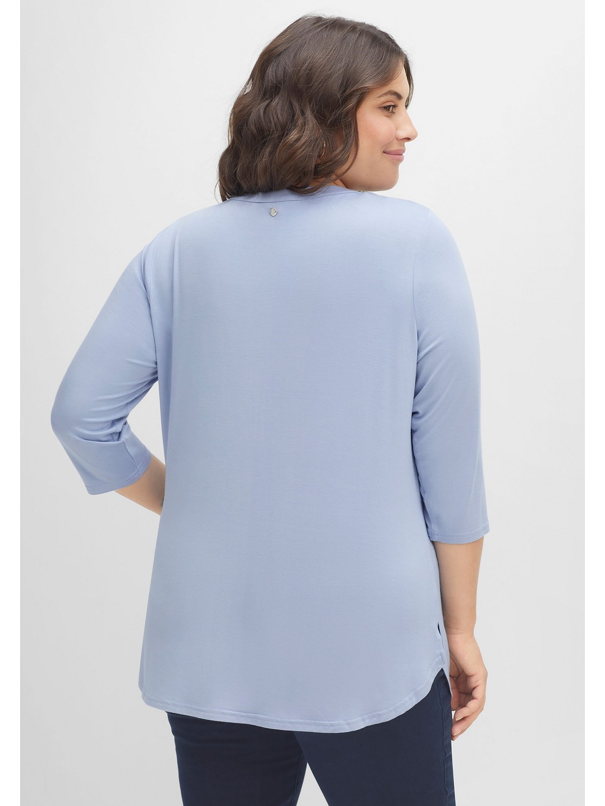 Viskosequalität Sheego Größen«, fließend-elastischer Blusenshirt BAUR »Große | bestellen aus