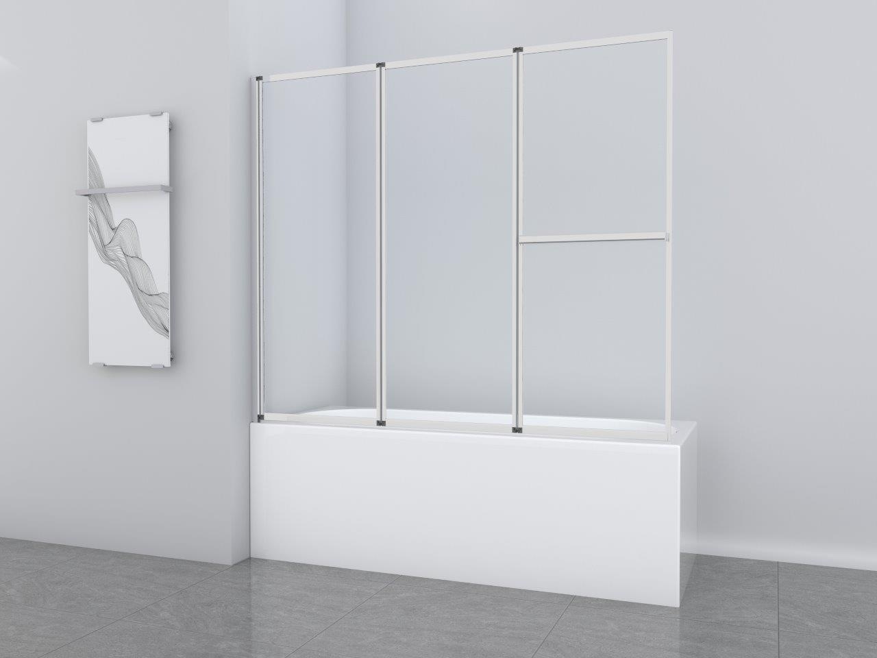 Marwell Badewannenfaltwand »Silver Vital« 3-flügelig